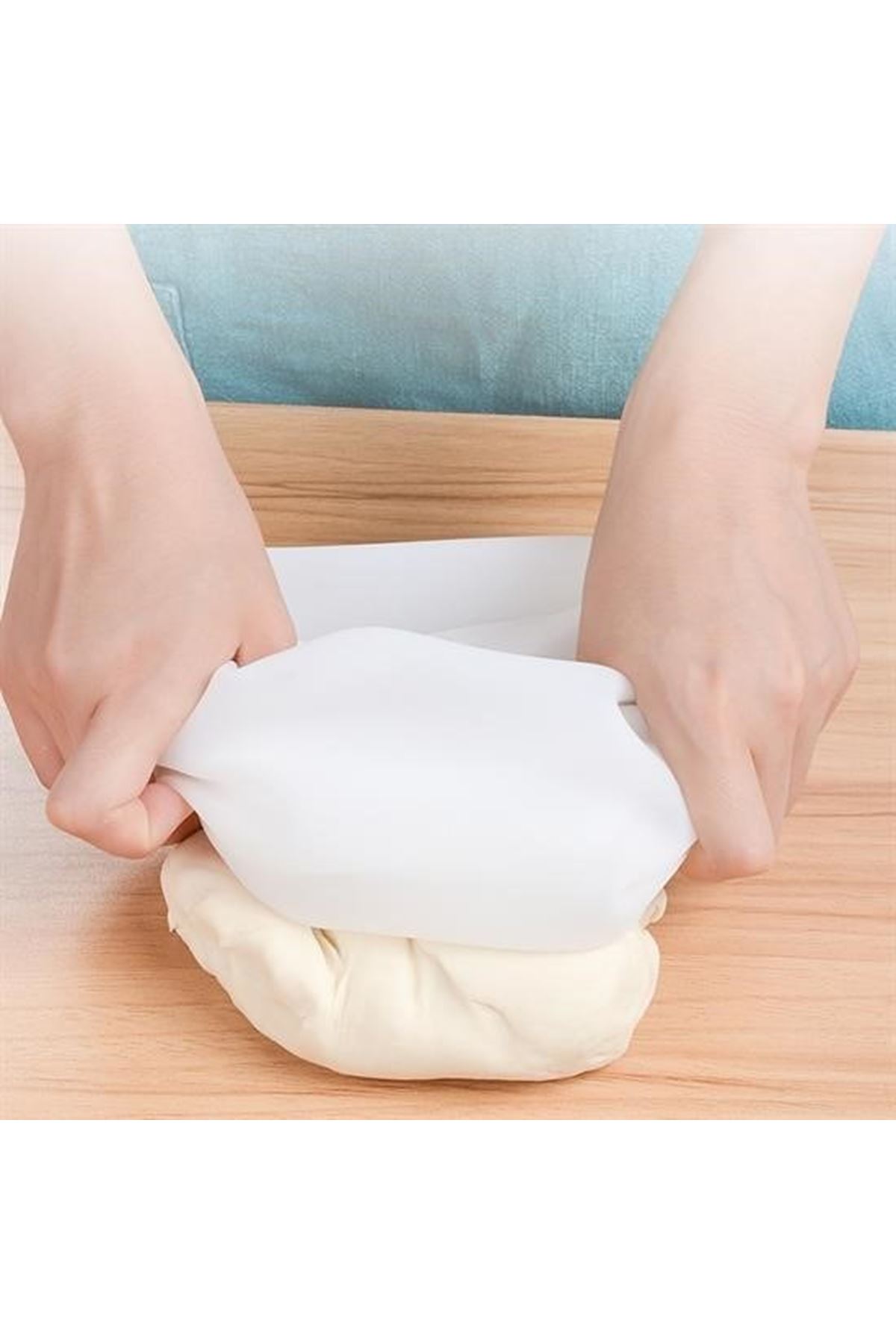 Tbl Dekor® Orta Hamur Torbası Silikon Şeffaf Hamur Yoğurma Torbası Ekmek Makarna Mantı  Hamuru Kolay Yo