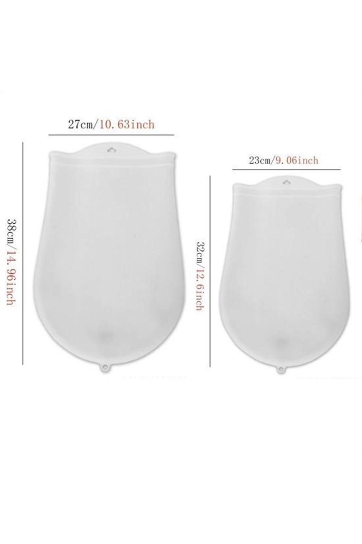 Tbl Dekor® Orta Hamur Torbası Silikon Şeffaf Hamur Yoğurma Torbası Ekmek Makarna Mantı  Hamuru Kolay Yo