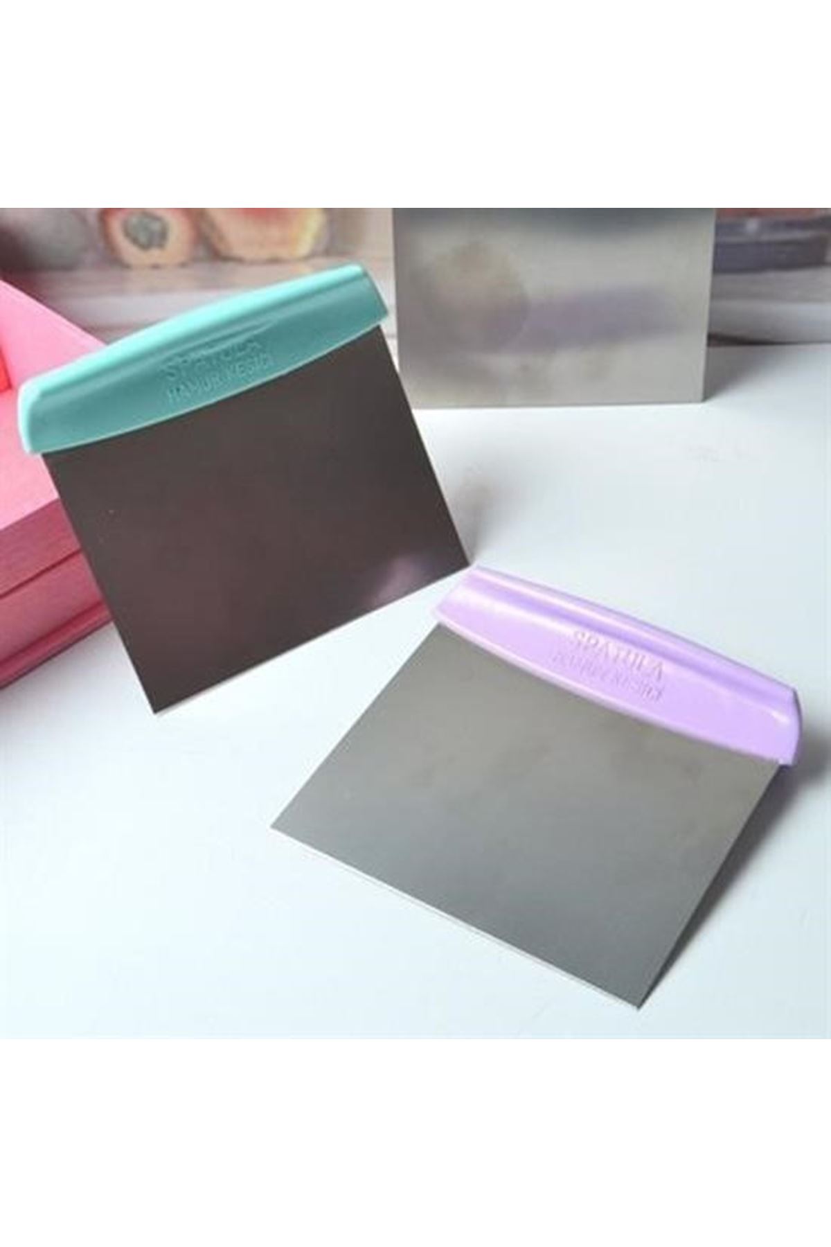 Tbl Dekor® Çelik Hamur Kesici Kazıyıcı Pasta Kek Dekorasyon Spatula Aleti