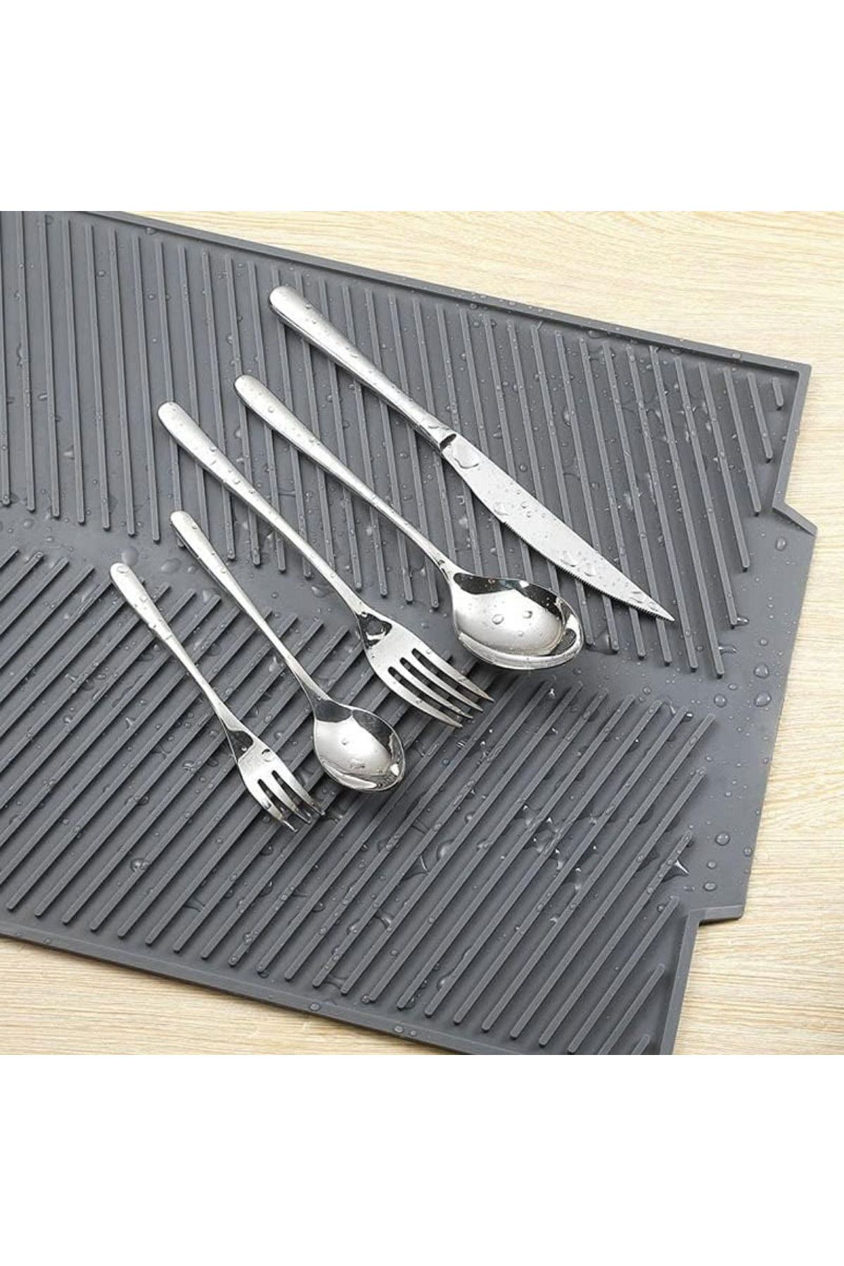 Tbl Dekor® Büyük Bulaşık Kurutma Matı,Silikon Bulaşık Kurutma Matı Çok Amaçlı Tezgah Üstü Mat