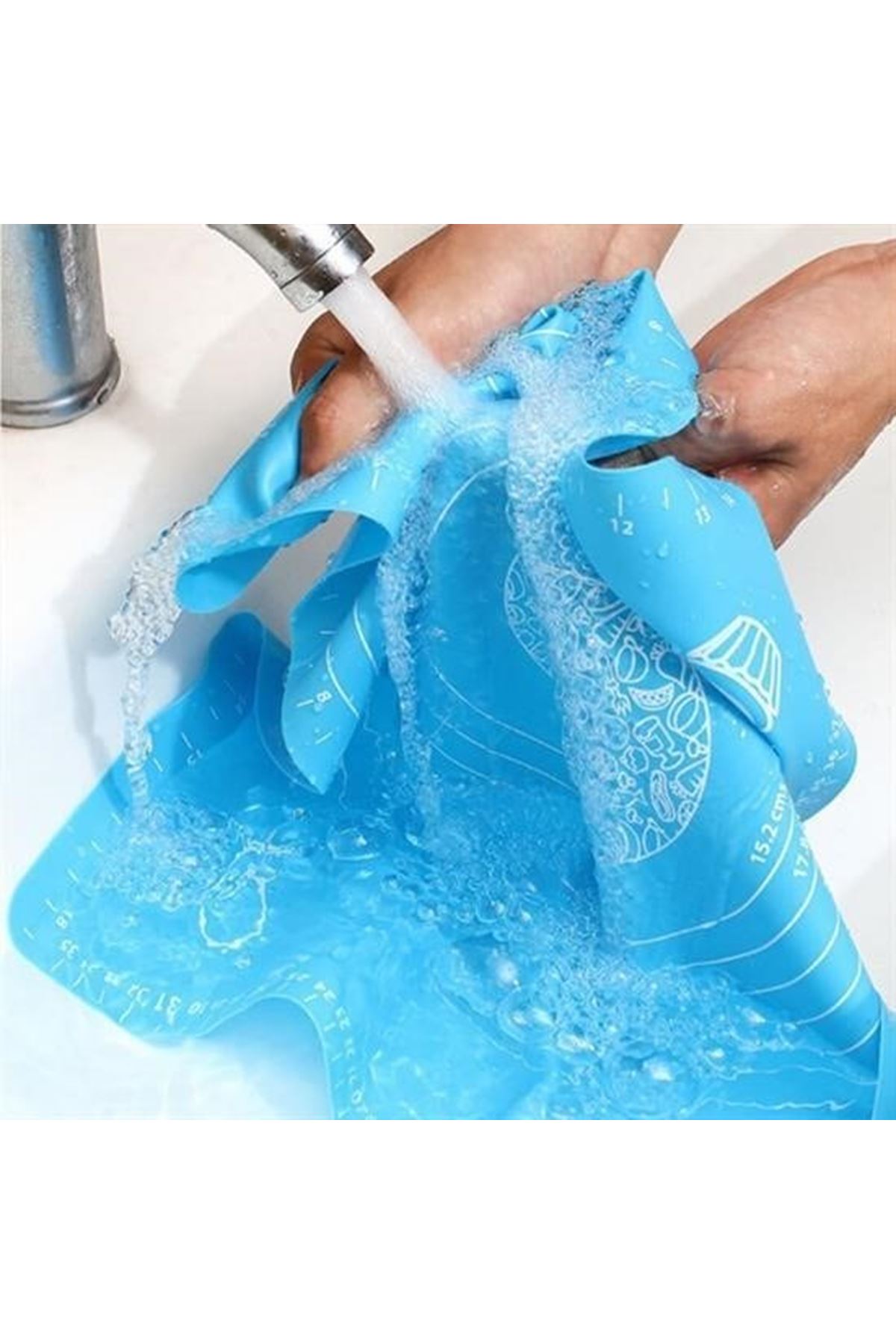 Tbl Dekor® 40*50 cm Silikon Ölçekli Kullanımı Kolay Hamur Açma Matı Ekmek Mantı Makarna Hamuru Yoğurma