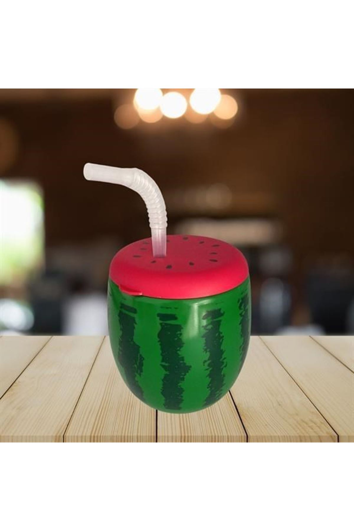 Tbl Dekor® Karpuz Model Kendiliğinden Pipetli 900 ml Suluk, Matara