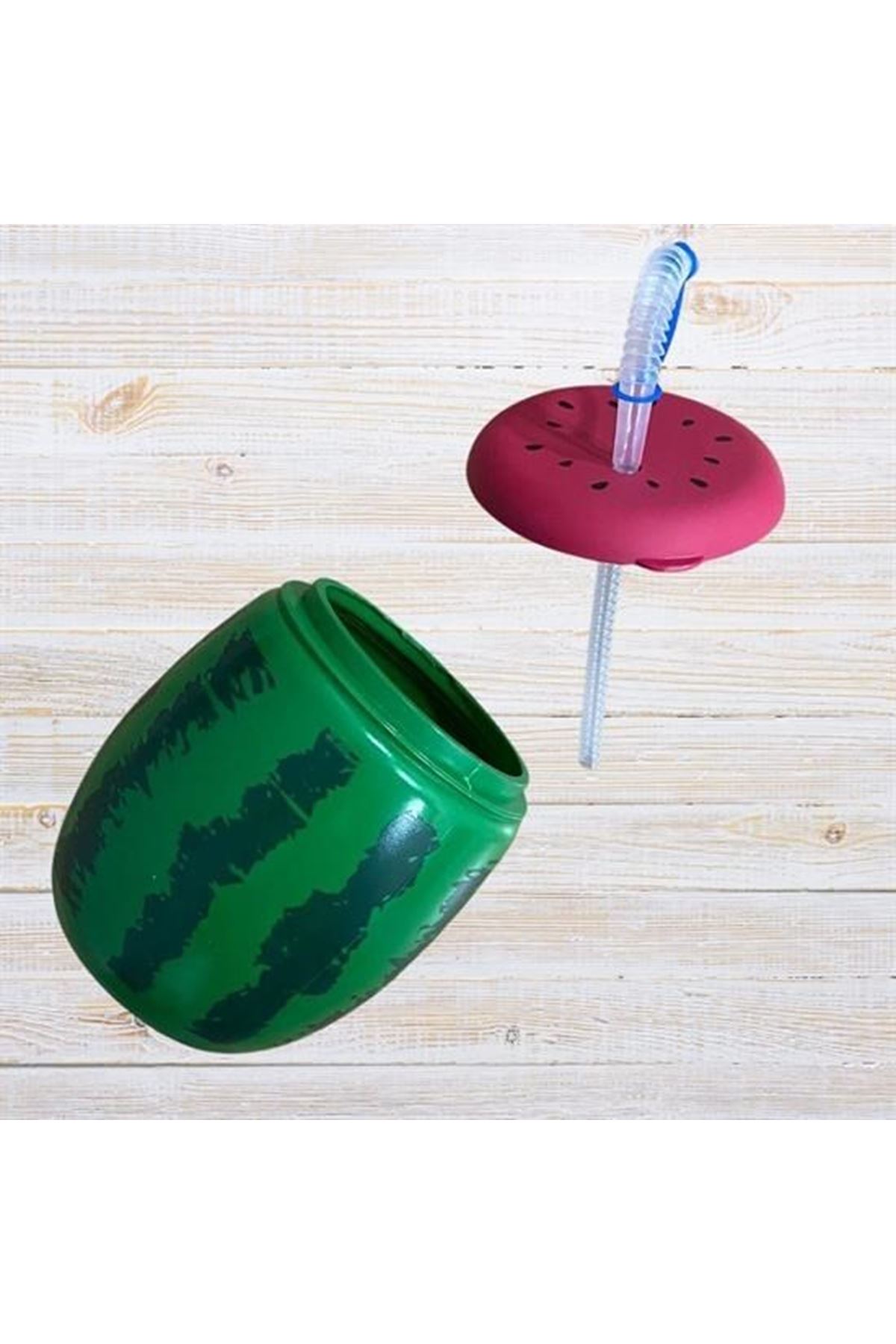 Tbl Dekor® Karpuz Model Kendiliğinden Pipetli 900 ml Suluk, Matara