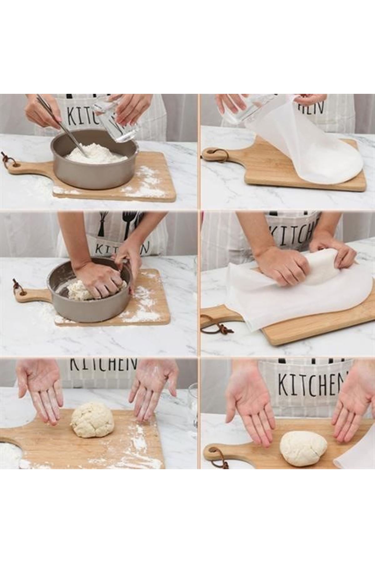 Tbl Dekor® Büyük  Hamur Torbası  Silikon Şeffaf Hamur Yoğurma Torbası Ekmek Makarna Mantı  Hamuru Kolay