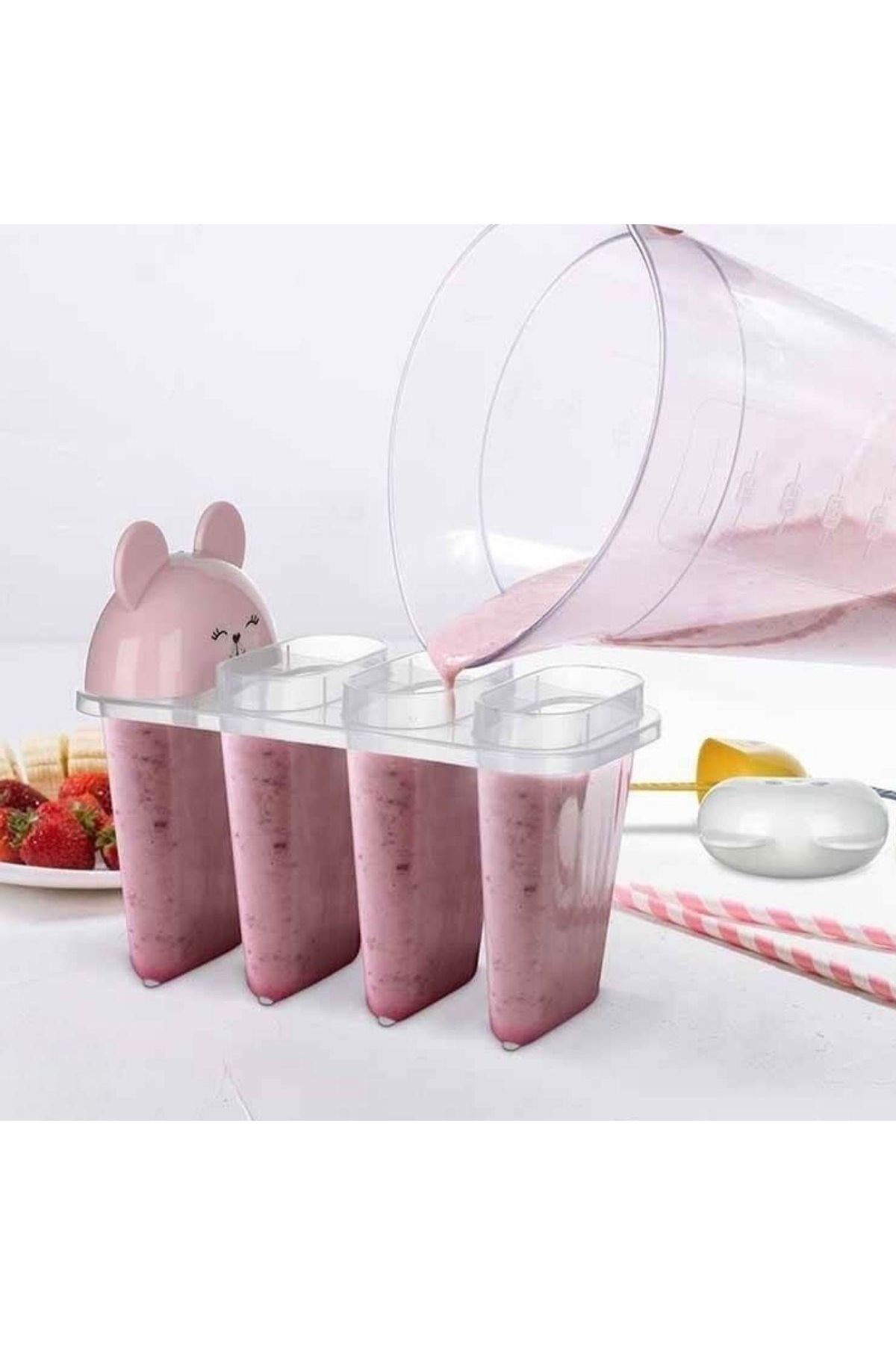 Tbl Dekor® 4'lü Kolay Şekillendirici Sevimli Çocuk Meybuz  & Dondurma Kalıbı AP-9179