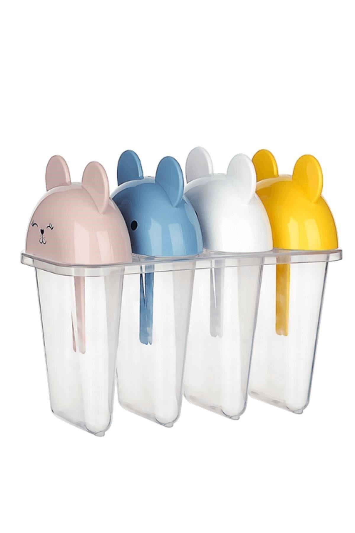 Tbl Dekor® 4'lü Kolay Şekillendirici Sevimli Çocuk Meybuz  & Dondurma Kalıbı AP-9179