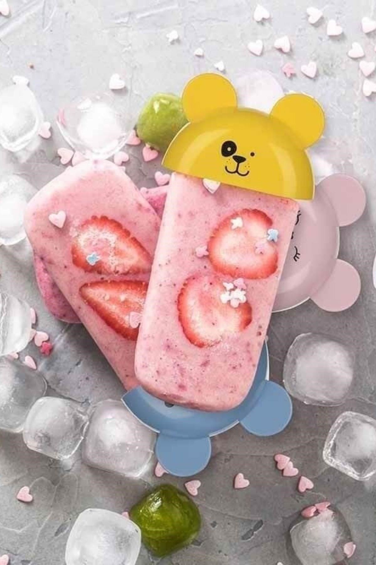 Tbl Dekor® 4'lü Kolay Şekillendirici Sevimli Çocuk Meybuz  & Dondurma Kalıbı AP-9179