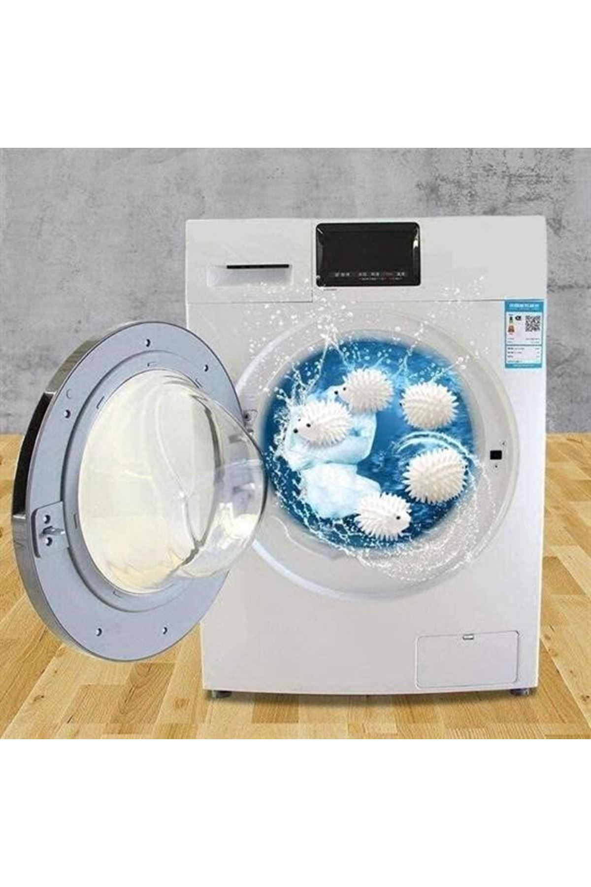 Tbl Dekor® 2'Li Kirpi Model Tüy Toplayıcı Kırışık Önleyici Çamaşır Kurutma Topu