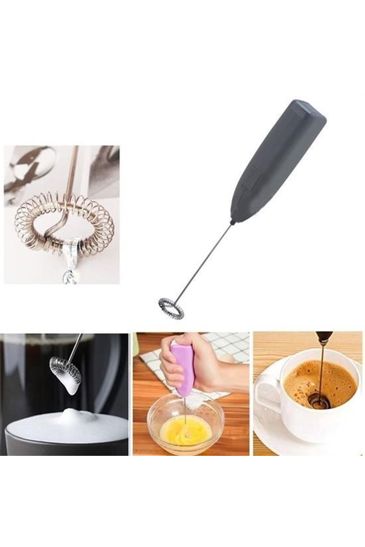 Tbl Dekor® El Çırpıcısı Pilli Mini Portatif Mutfak Mikseri Köpürtme Aleti