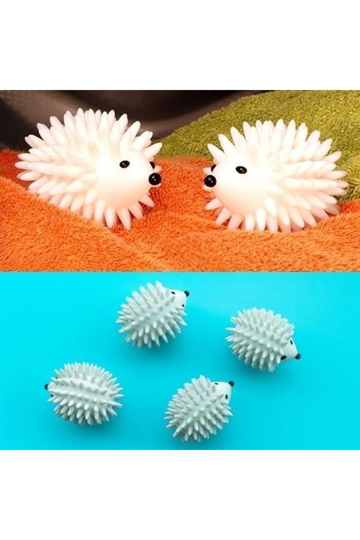 Tbl Dekor® 2'Li Kirpi Model Tüy Toplayıcı Kırışık Önleyici Çamaşır Kurutma Topu