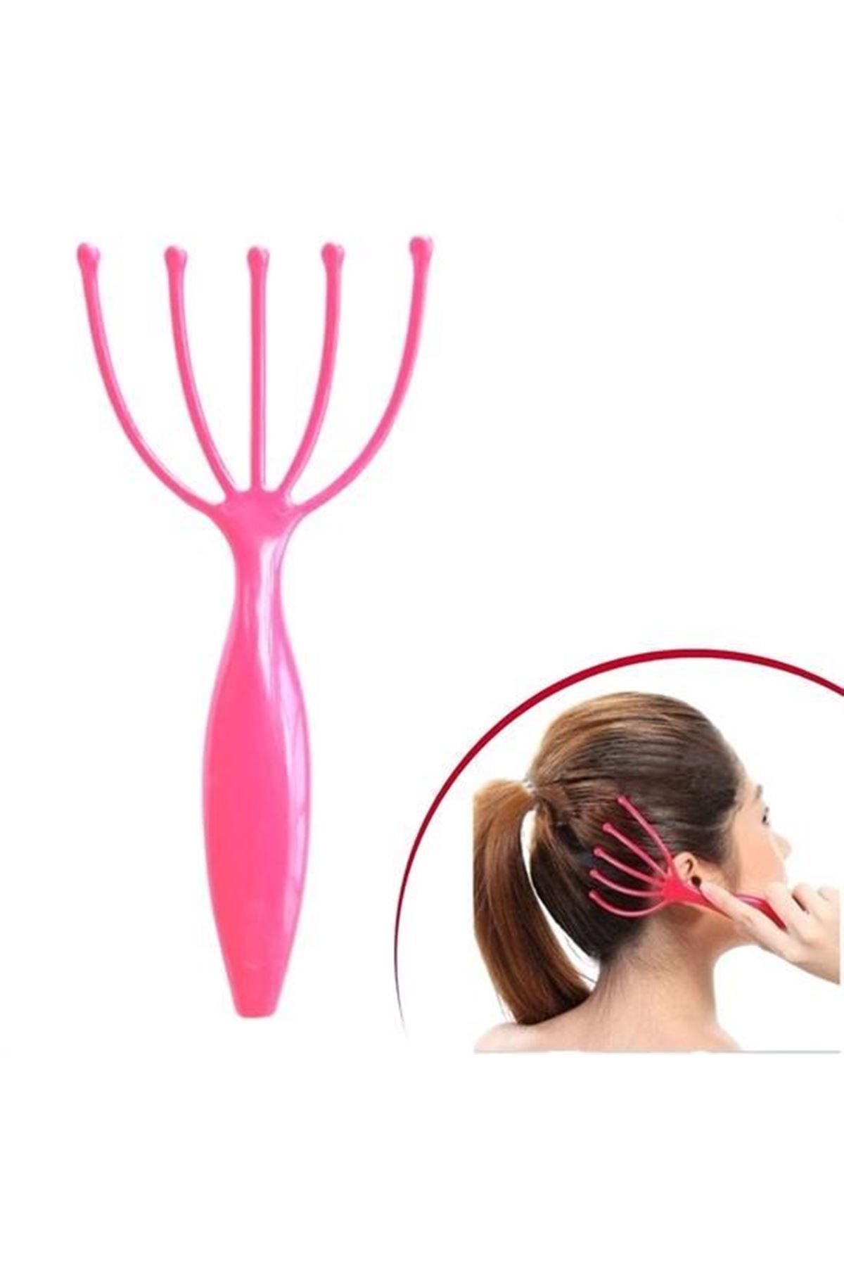 Tbl Dekor® Çok Fonksiyonlu 5 Uçlu Bilyeli Baş Boyun Bacak Kol Masaj Alet Rahatlatıcı Kafa Masaj Aparatı