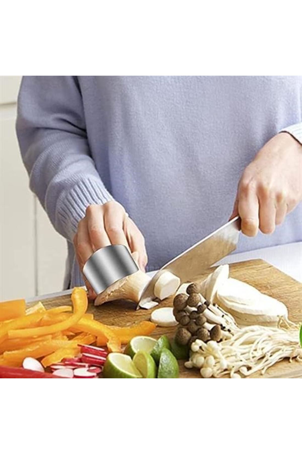 Tbl Dekor® 2li Metal Parmak Koruyucu Hızlı ve Güvenli Kesme Paslanmaz Çelik Koruyucu Aparat