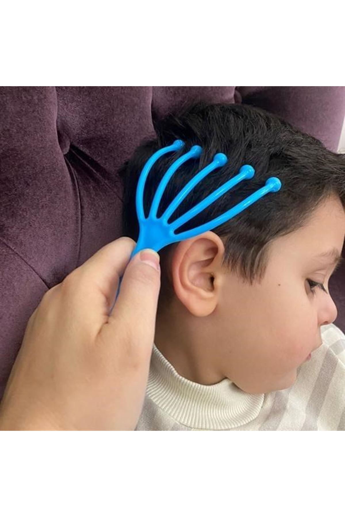 Tbl Dekor® Çok Fonksiyonlu 5 Uçlu Bilyeli Baş Boyun Bacak Kol Masaj Alet Rahatlatıcı Kafa Masaj Aparatı