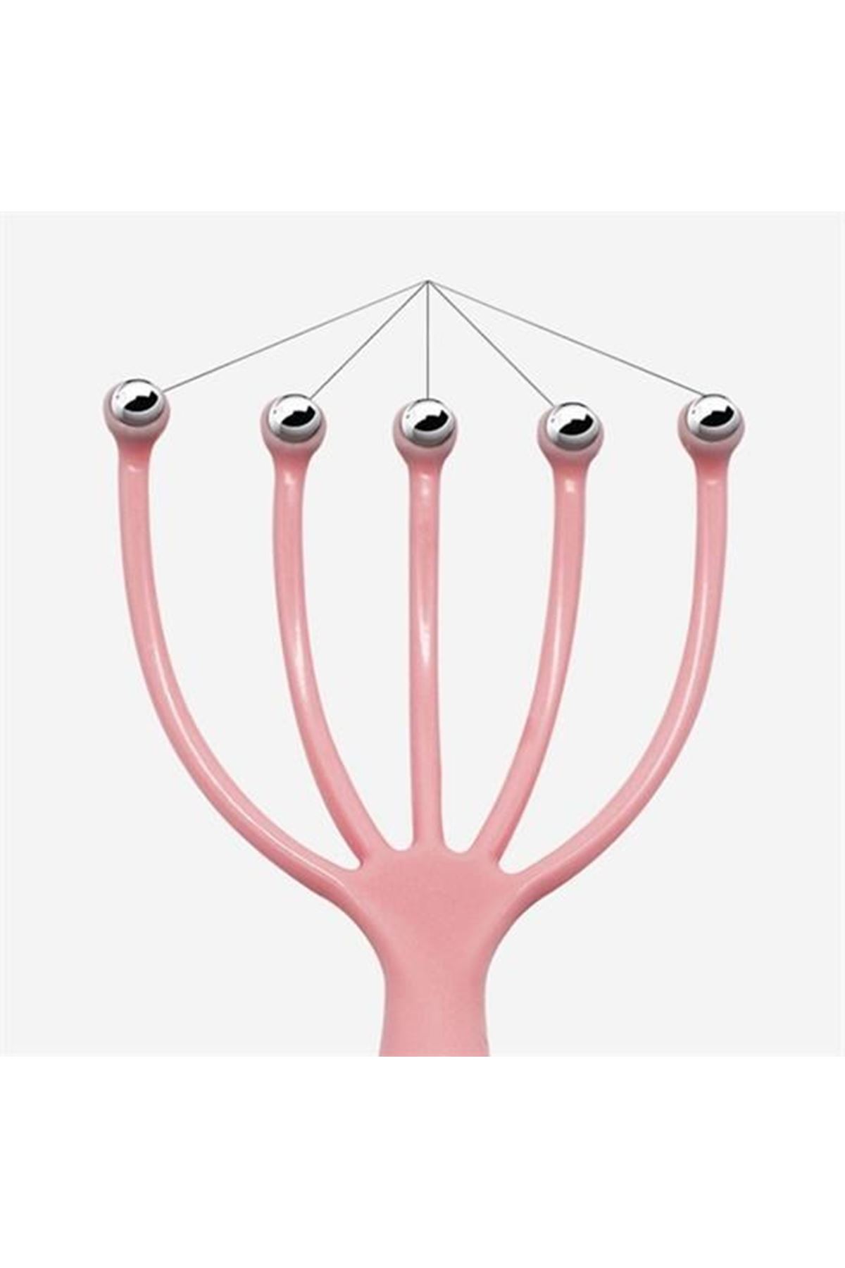 Tbl Dekor® Çok Fonksiyonlu 5 Uçlu Bilyeli Baş Boyun Bacak Kol Masaj Alet Rahatlatıcı Kafa Masaj Aparatı