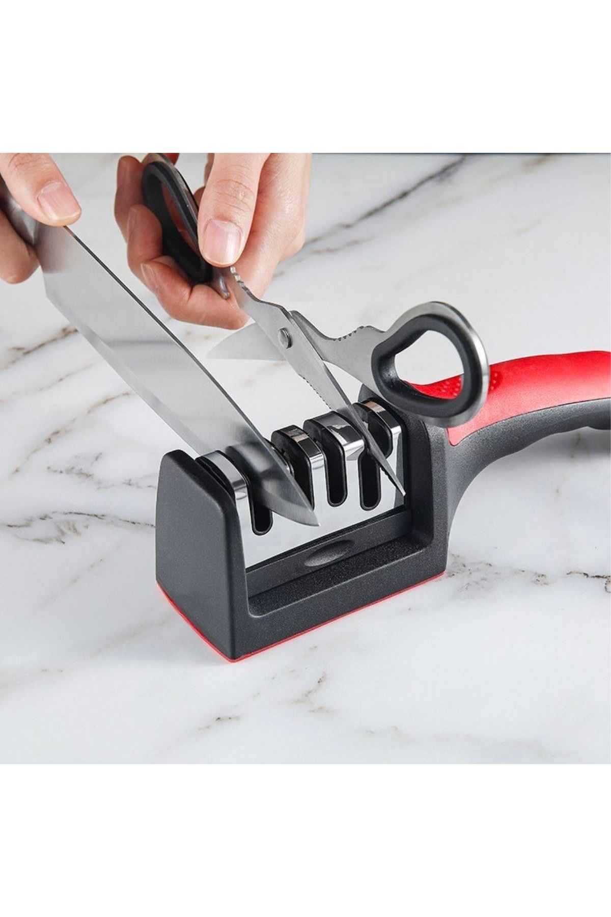 Tbl Dekor®  4 Aşamaları Kaymaz Taban Hızlı Bıçak Makas Bileme Aracı