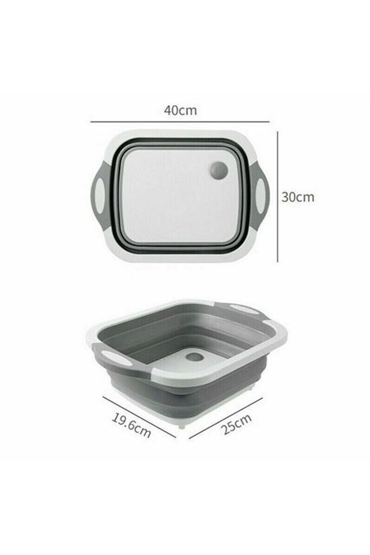 Katlanabilir Süzgeçli Kesme Tahtası ve Badya