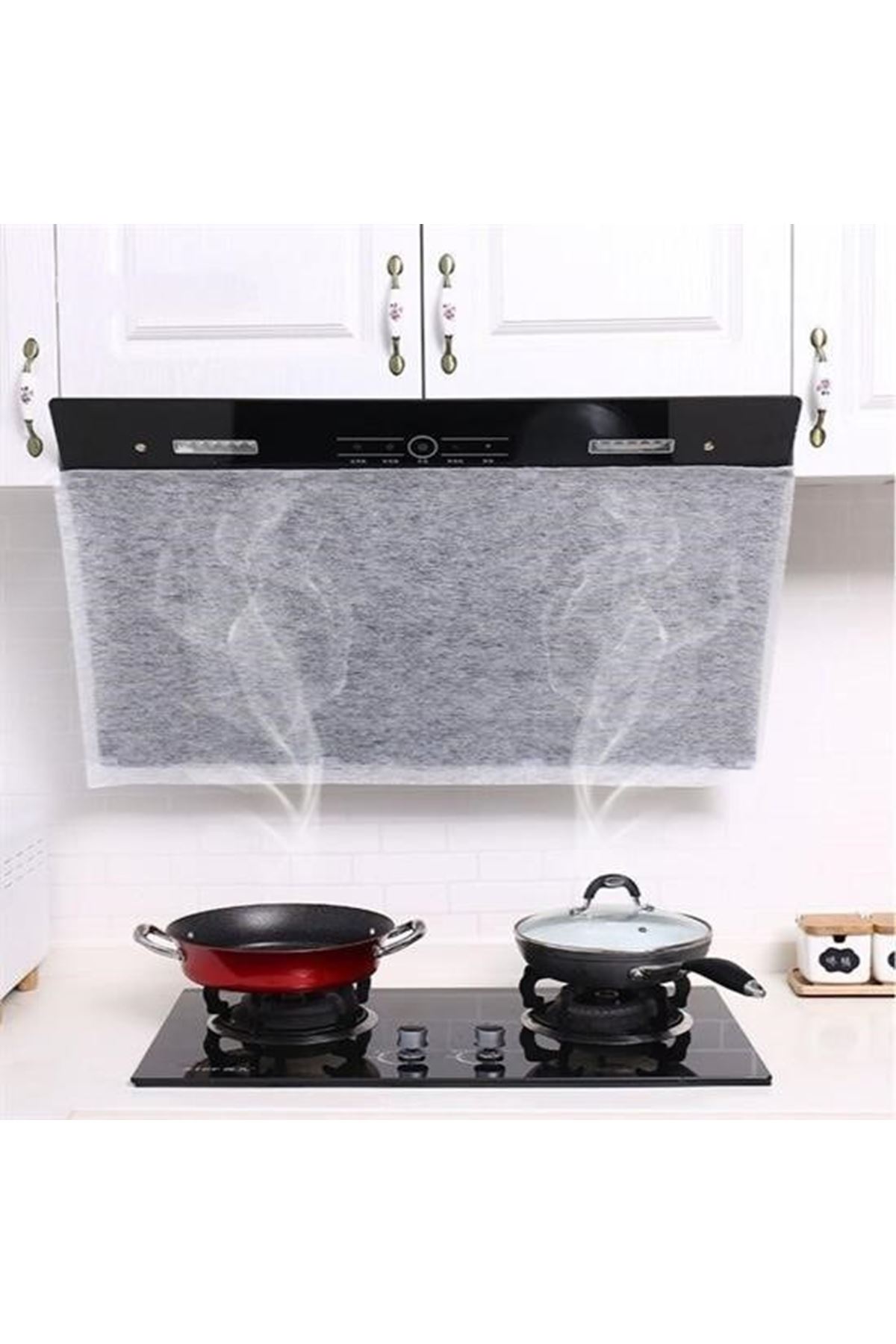 Tbl Dekor® 2li Yağ Emici Duman Önleyici Pratik Mutfak Davlumbaz Koruyucu Dayanıklı Yedek Filtre 45x90cm