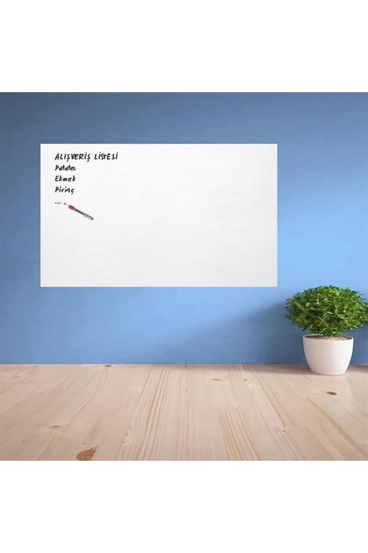 Tbl Dekor® Ders Çalışma Yazı Tahtası Manyetik Duvar Stickerı 100x60 cm