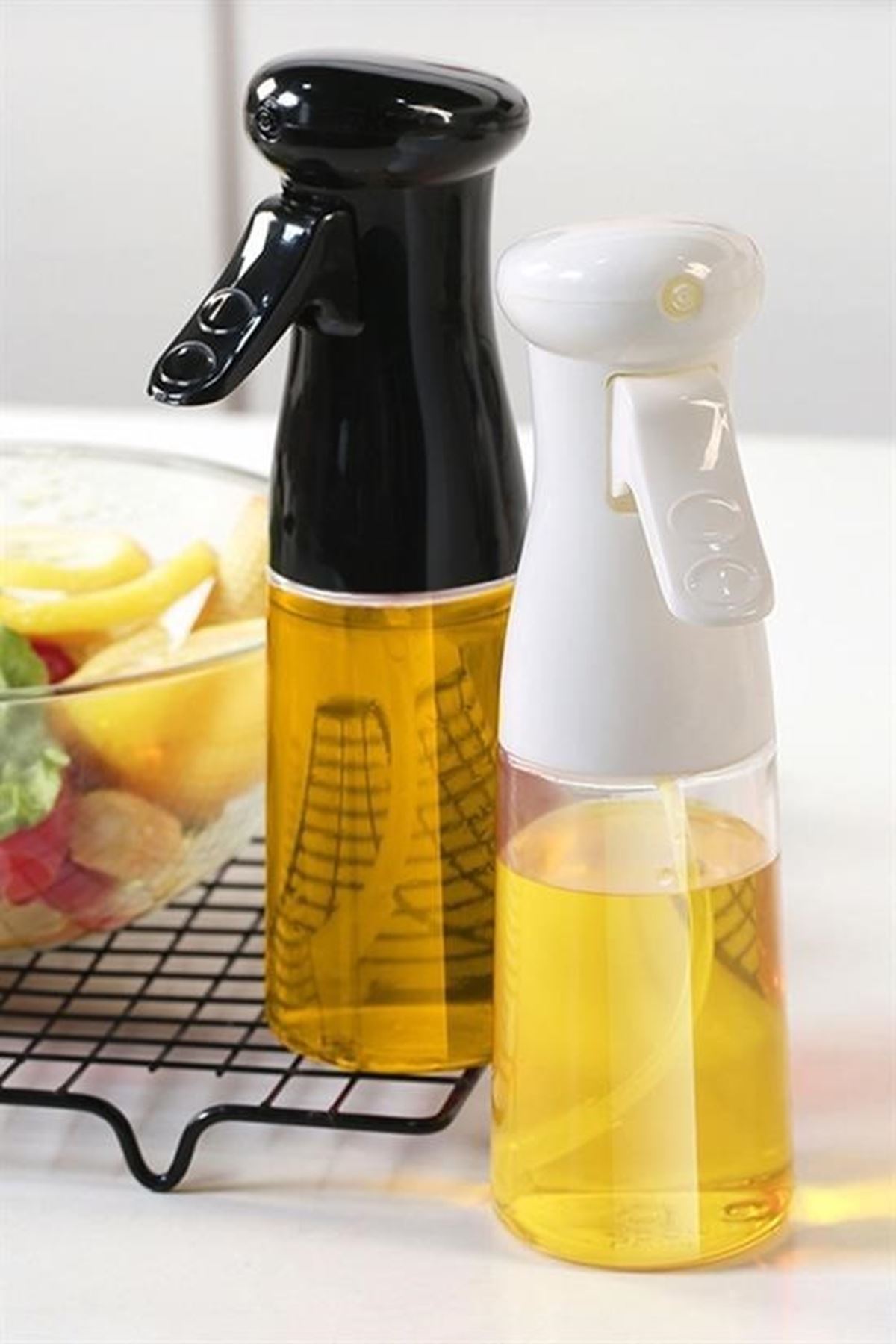 Tbl Dekor®  Çok Amaçlı Cam Şişe Püskürtmeli Dağıtıcı Yağdanlık Limonluk Sirke Sosluk Spreyi Siyah