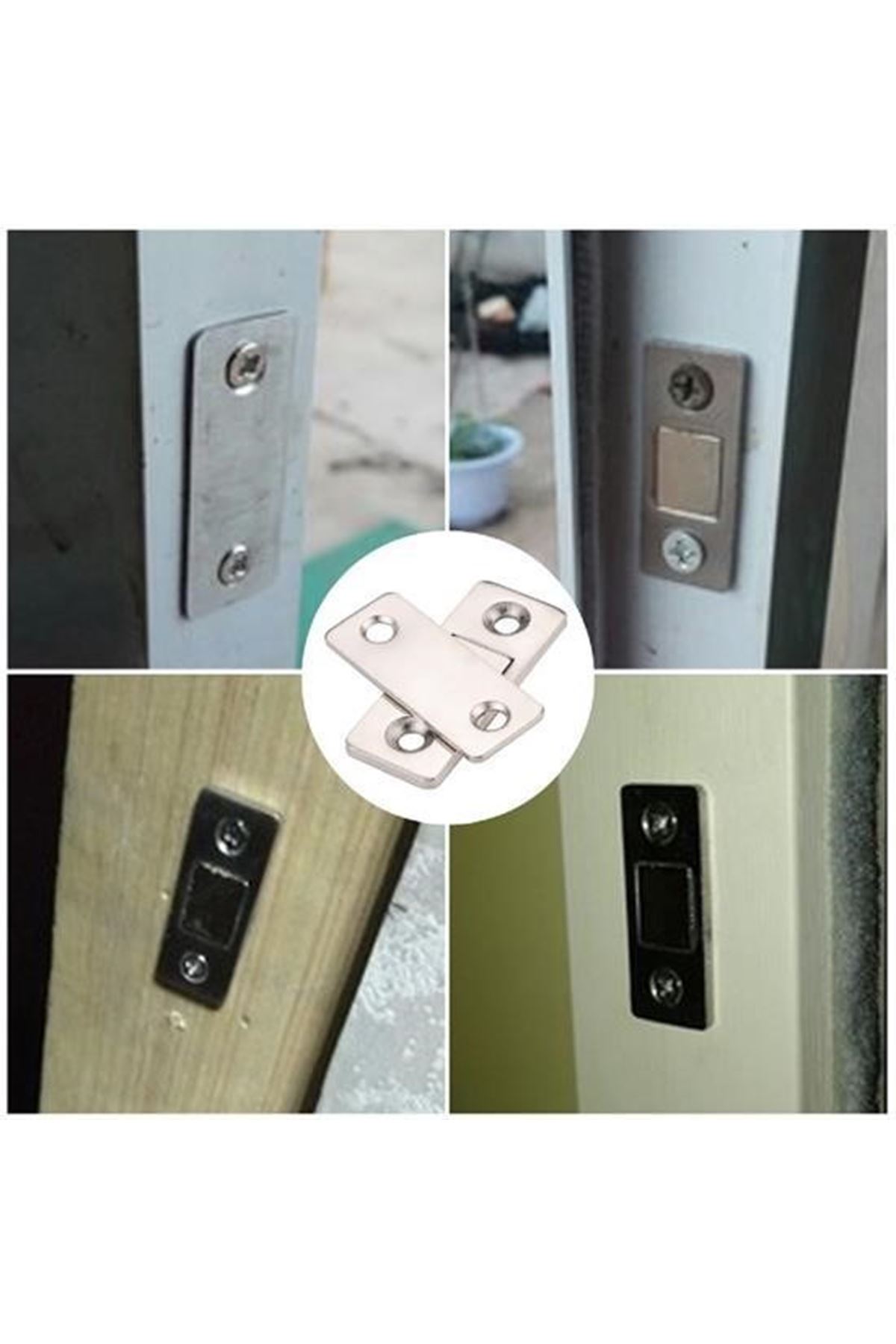 Tbl Dekor® 2 Çift Çok Amaçlı Kapı Kapak Dolap Çekmece Mobilya Durdurucu Kapatıcı Mıknatıslar