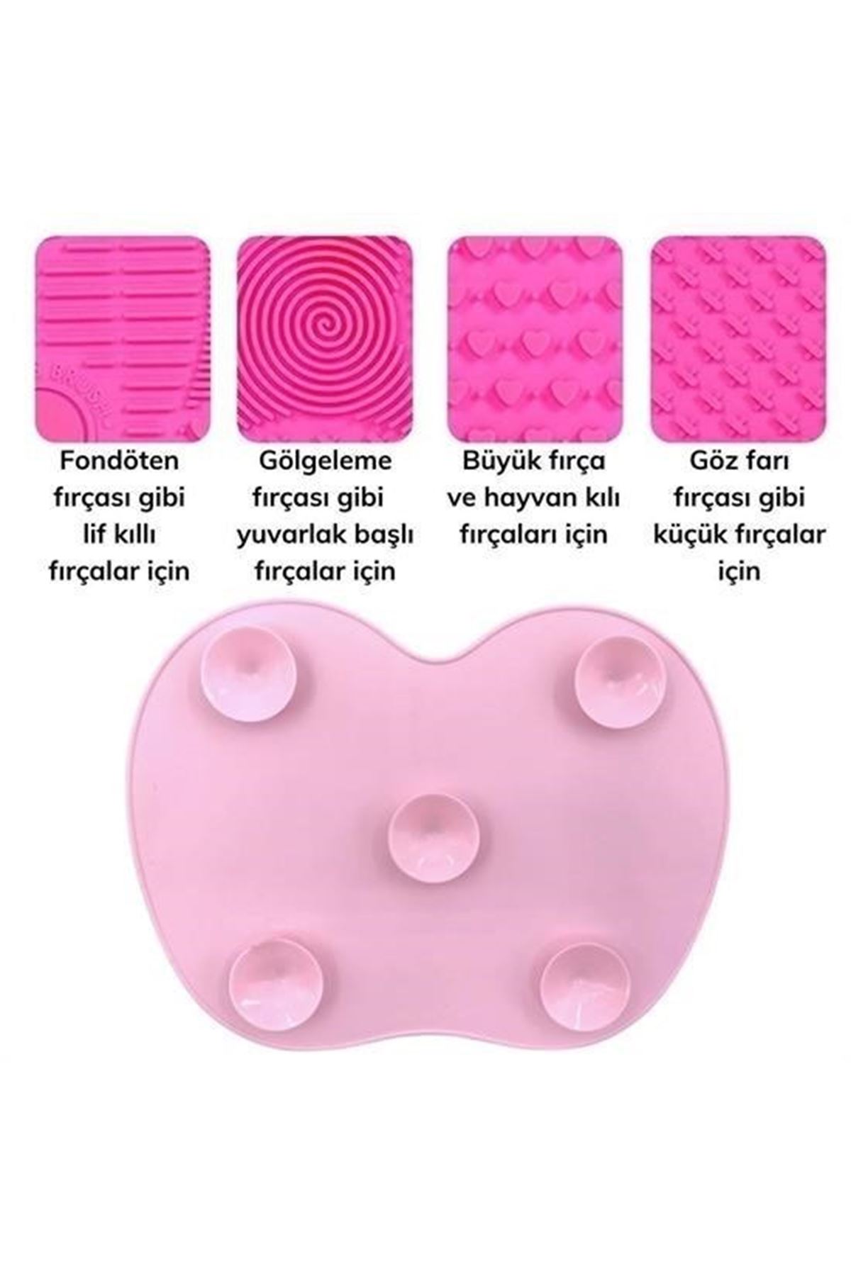 Tbl Dekor® Pratik Kolay Makyaj Fırçası Temizleme Matı Aparatı Aleti