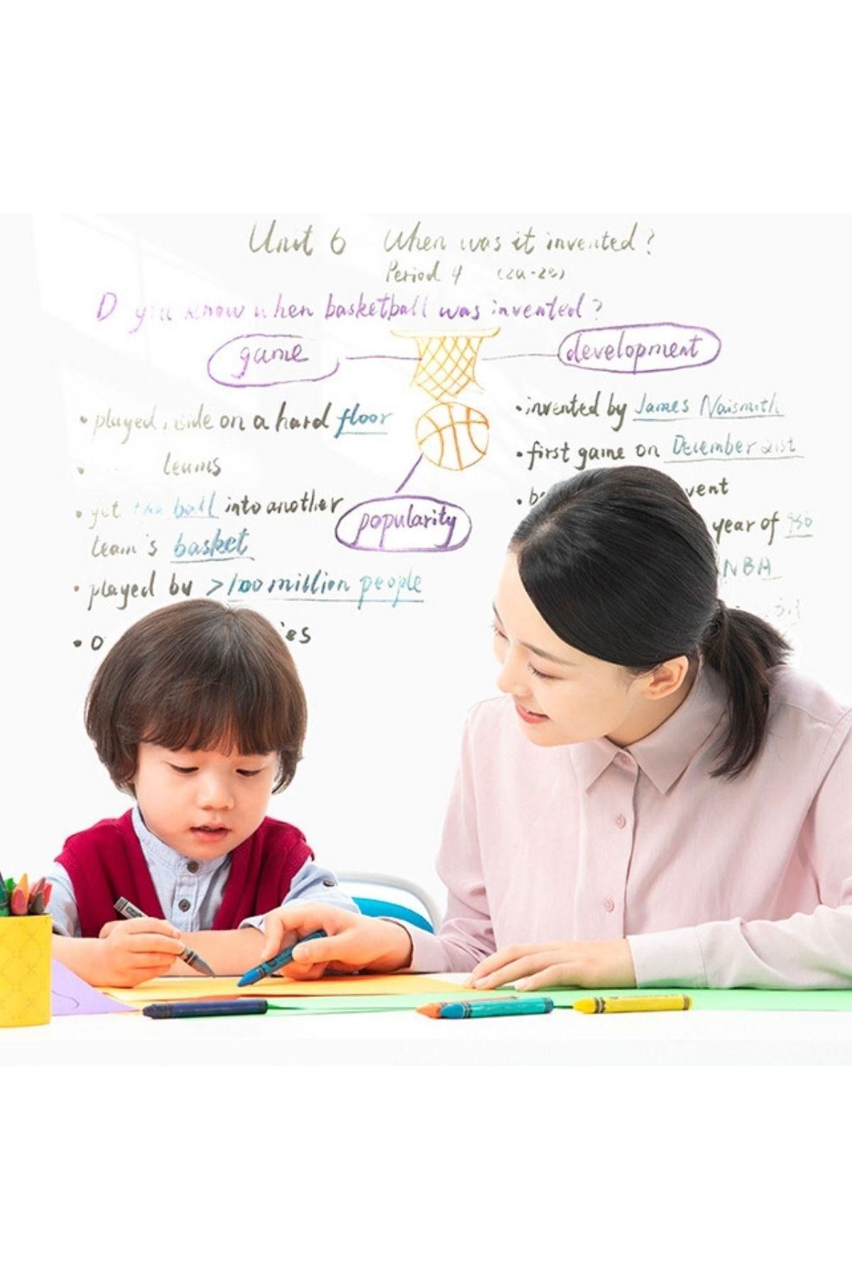 Tbl Dekor® Silinebilir Kalemli Sticker  Duvara Yapışabilen Yazı Tahtası 60x100 cm