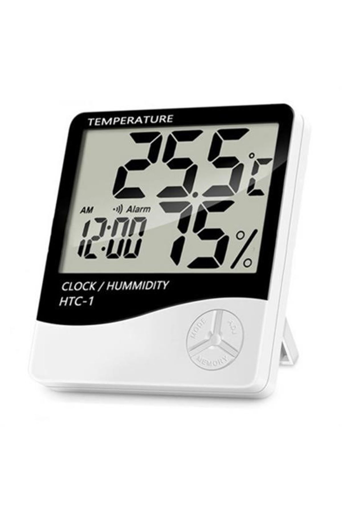 Tbl Dekor® Bebek Odası Masaüstü Dijital Termometre Nem Ölçer Higrometre Saat