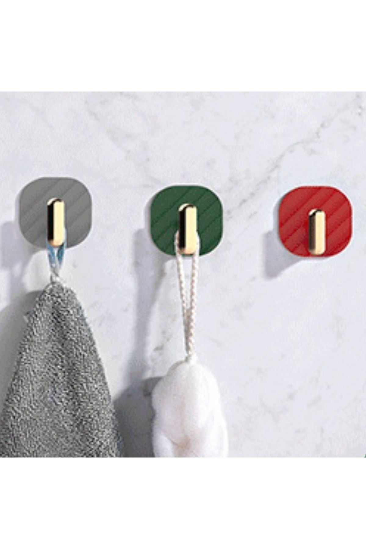 Tbl Dekor® 2li Yapışkanlı Retro Askılık Dolap Kapak Kulpu Yeşil