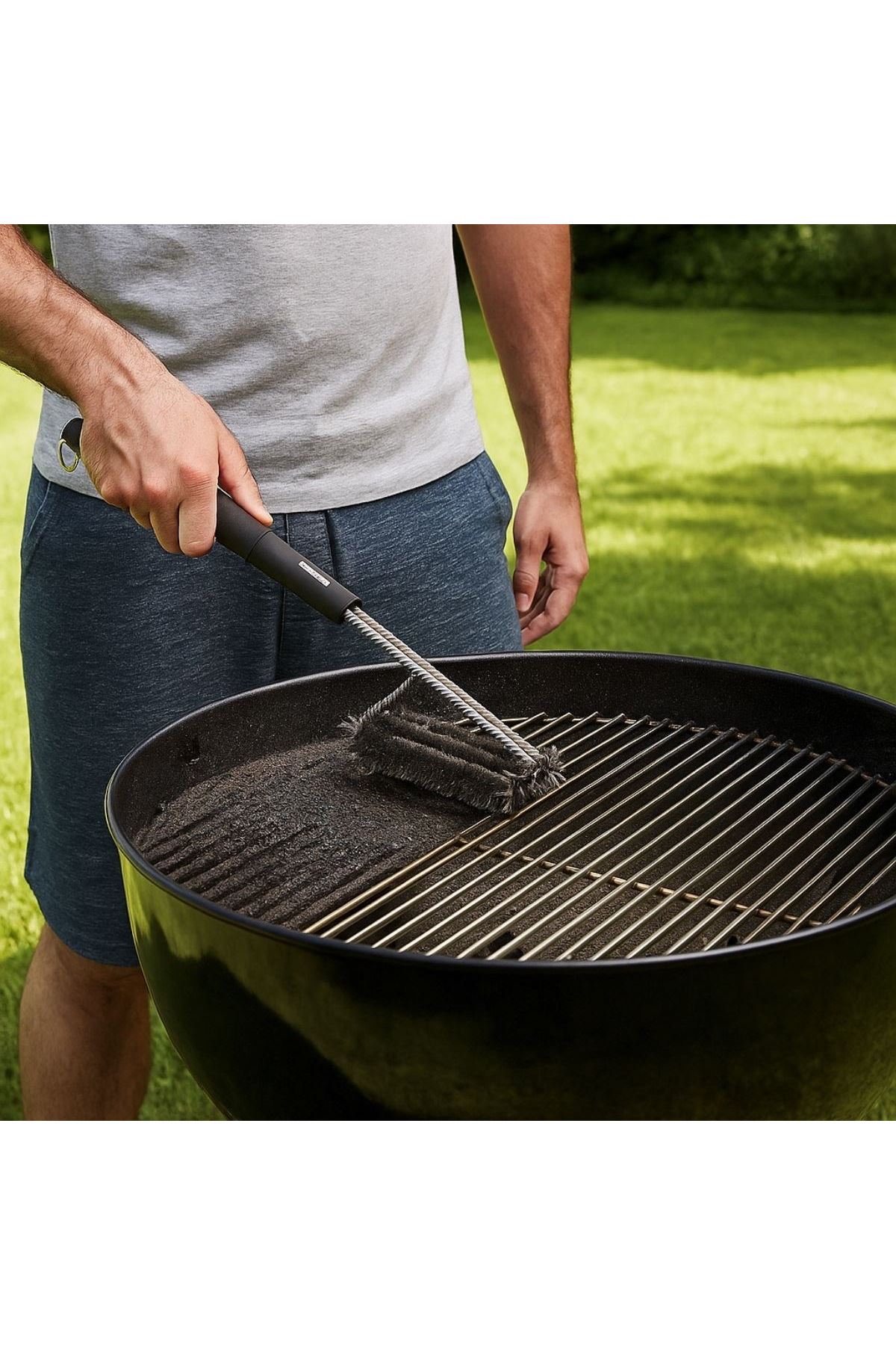 Tbl Dekor® Mangal Izgara Temizleme Fırçası – Paslanmaz Çelik Telli, Uzun Saplı Grill Temizlik Aparatı Mangal Temizlik Fırçası