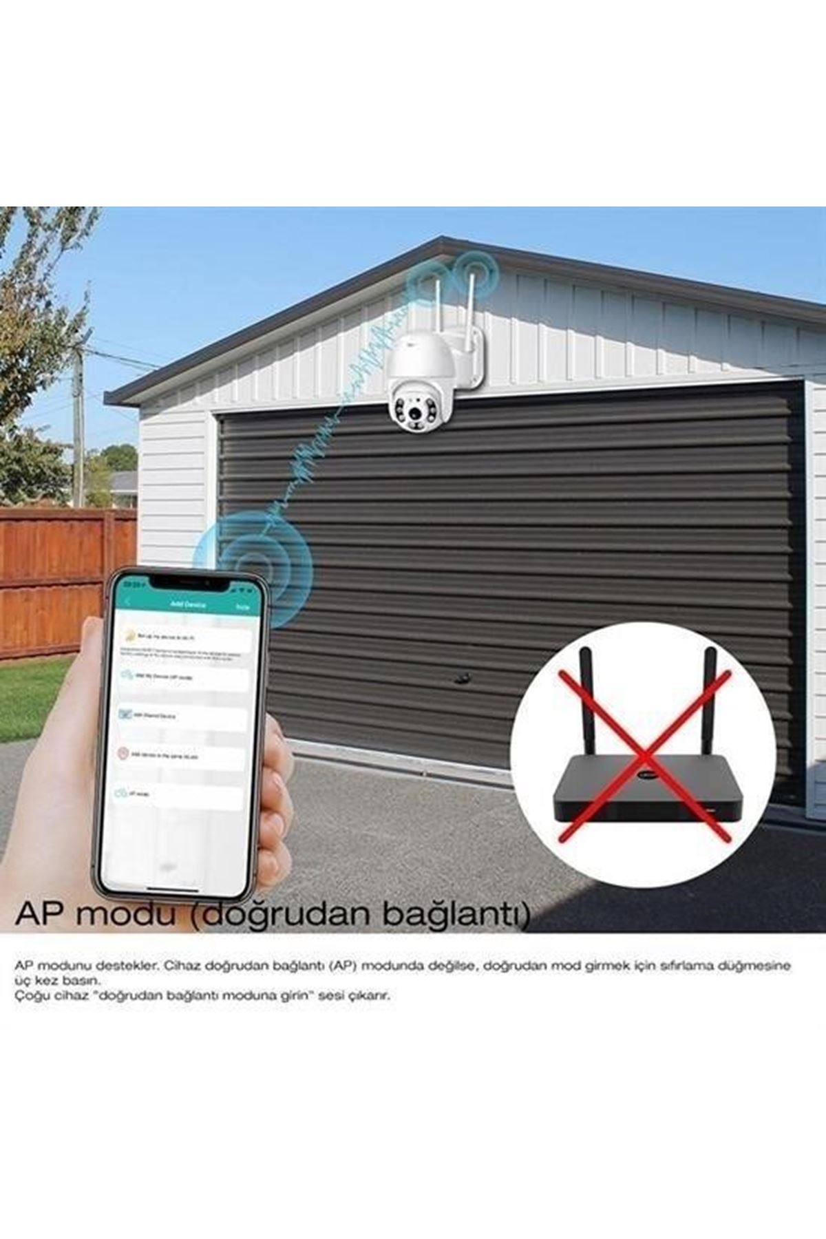 Tbl Dekor® 20 MP HD Lens İç Dış Mekan Suya Danıklı IP Wifi Network Güvenlik Kamerası Wifi Kamera