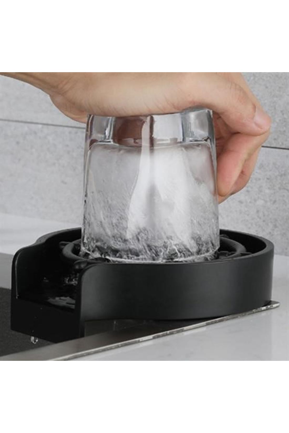 Tbl Dekor® Yüksek Basınçlı Otomatik Bardak Yıkama Aparatı Mutfak Lavaboları İçin Hızlı Kupa Durulayıcı