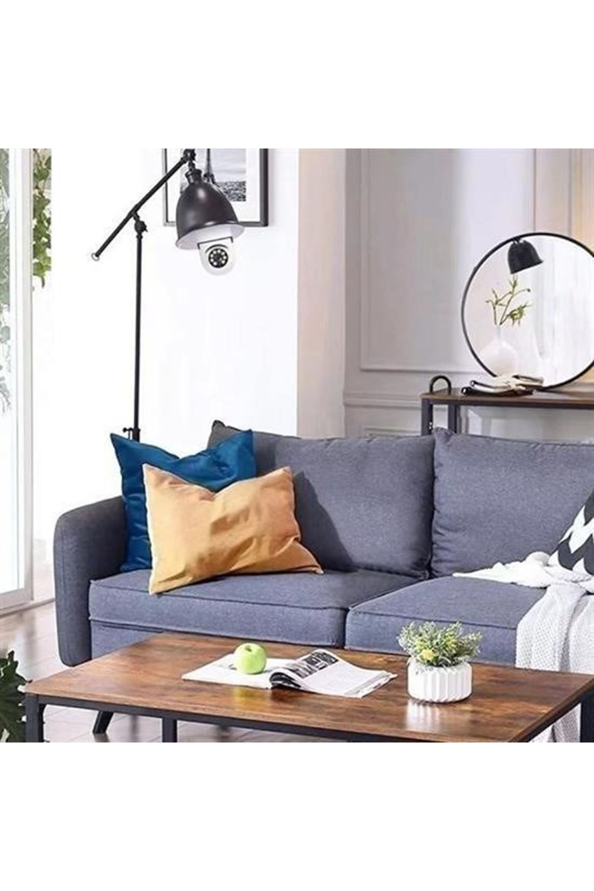 Tbl Dekor® WiFi 360 Panoramik Ampul Kamera Gece Görüş Ses Akıllı Hareket Algılayıcı