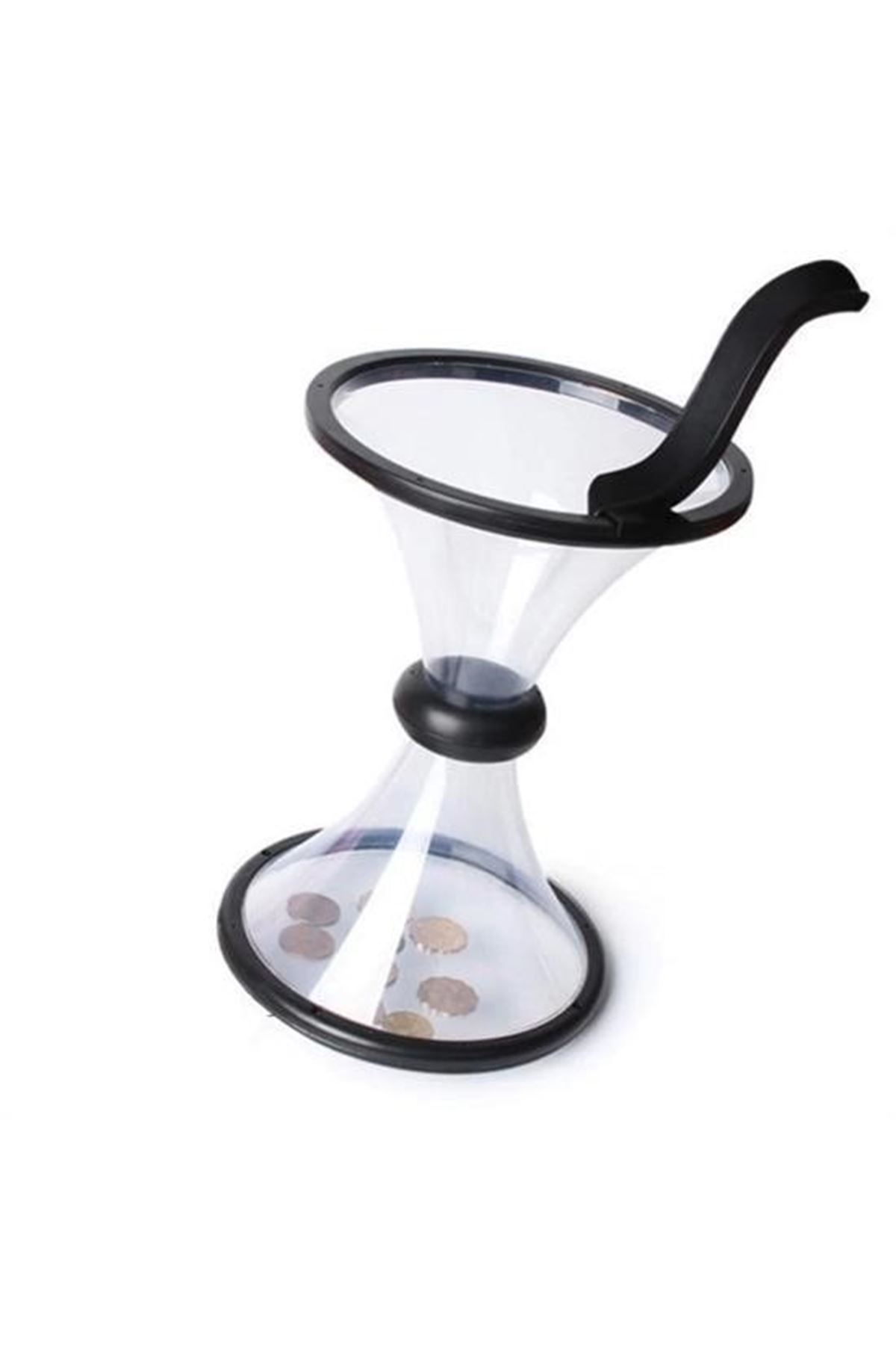 Tbl Dekor® Eğlenceli Huni Şeklinde İlginç Şeffaf Para Biriktirme Kumbarası