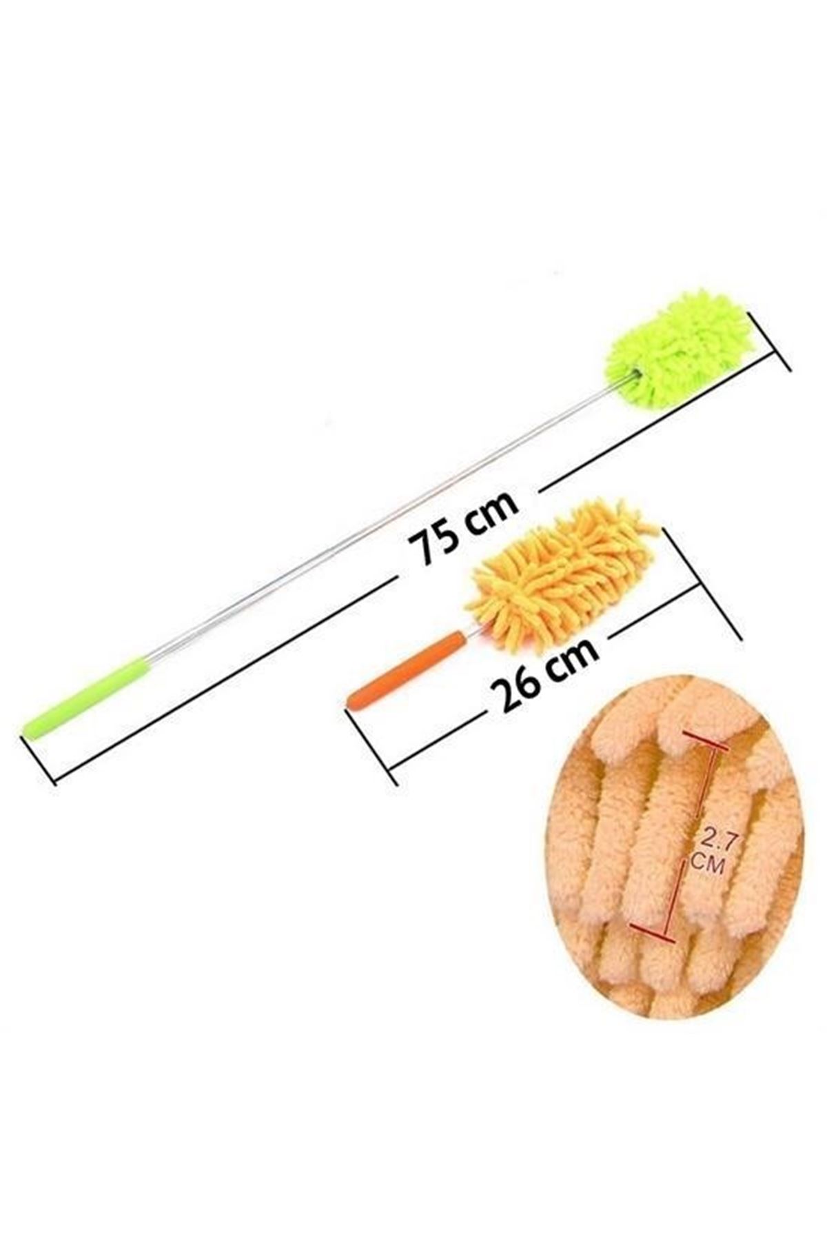 Tbl Dekor® Teleskopik Mikrofiber Pratik Uzayabilen Toz Alma Fırçası Aparatı