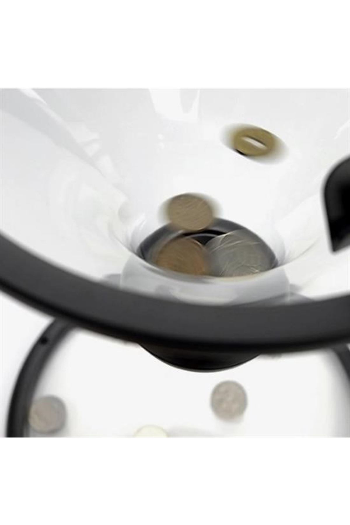 Tbl Dekor® Eğlenceli Huni Şeklinde İlginç Şeffaf Para Biriktirme Kumbarası