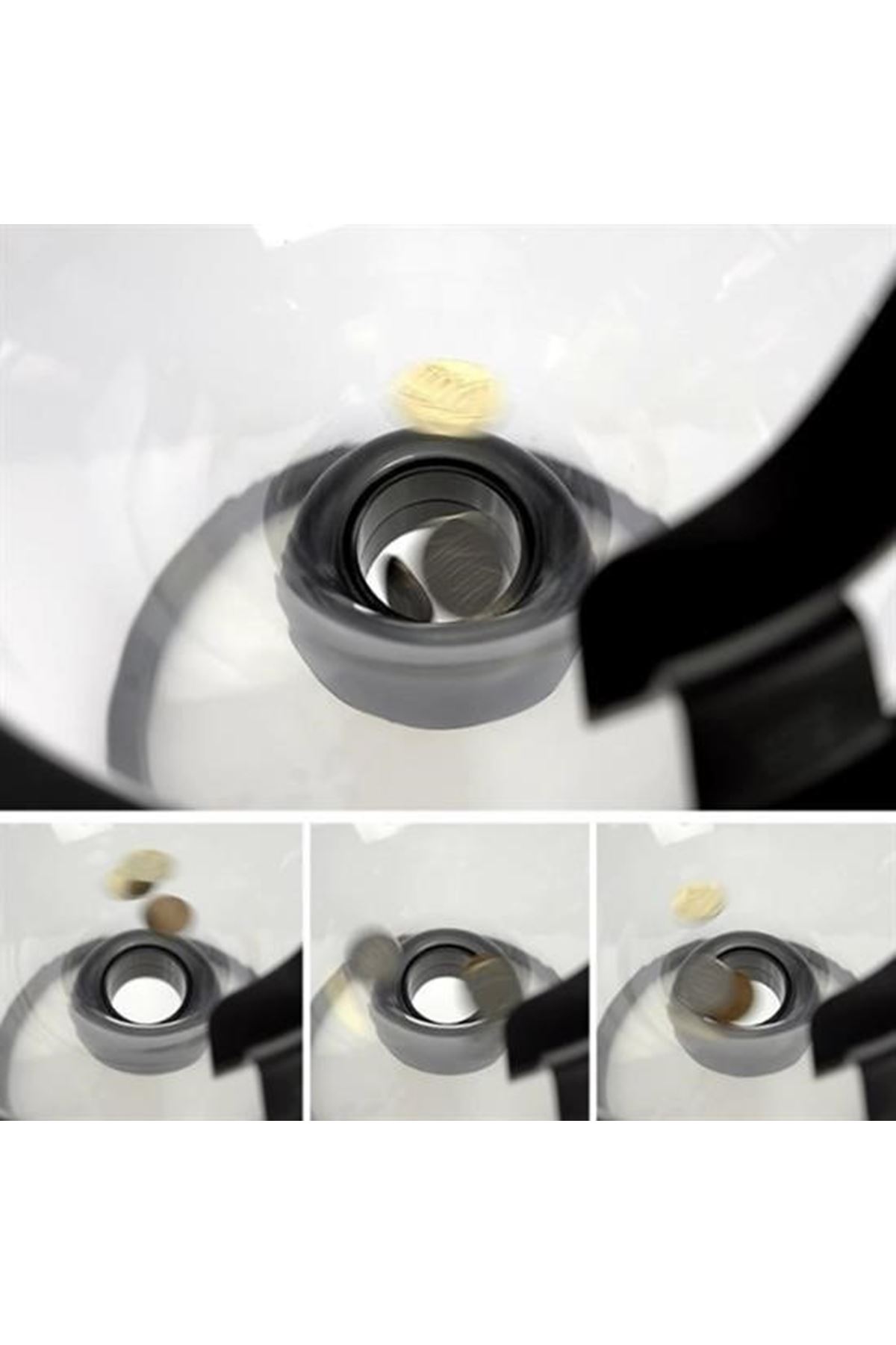 Tbl Dekor® Eğlenceli Huni Şeklinde İlginç Şeffaf Para Biriktirme Kumbarası