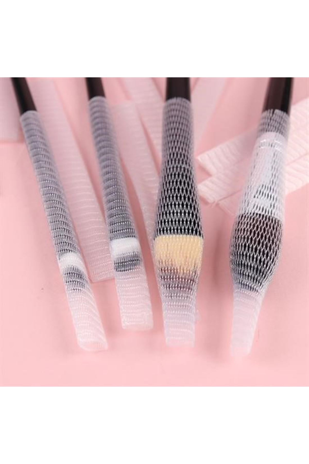 Tbl Dekor® Makyaj Far Allık Kontür Eyeliner Fırça Malzemeleri Ürünleri Koruyucu File Kapak Örgü Kılıf S