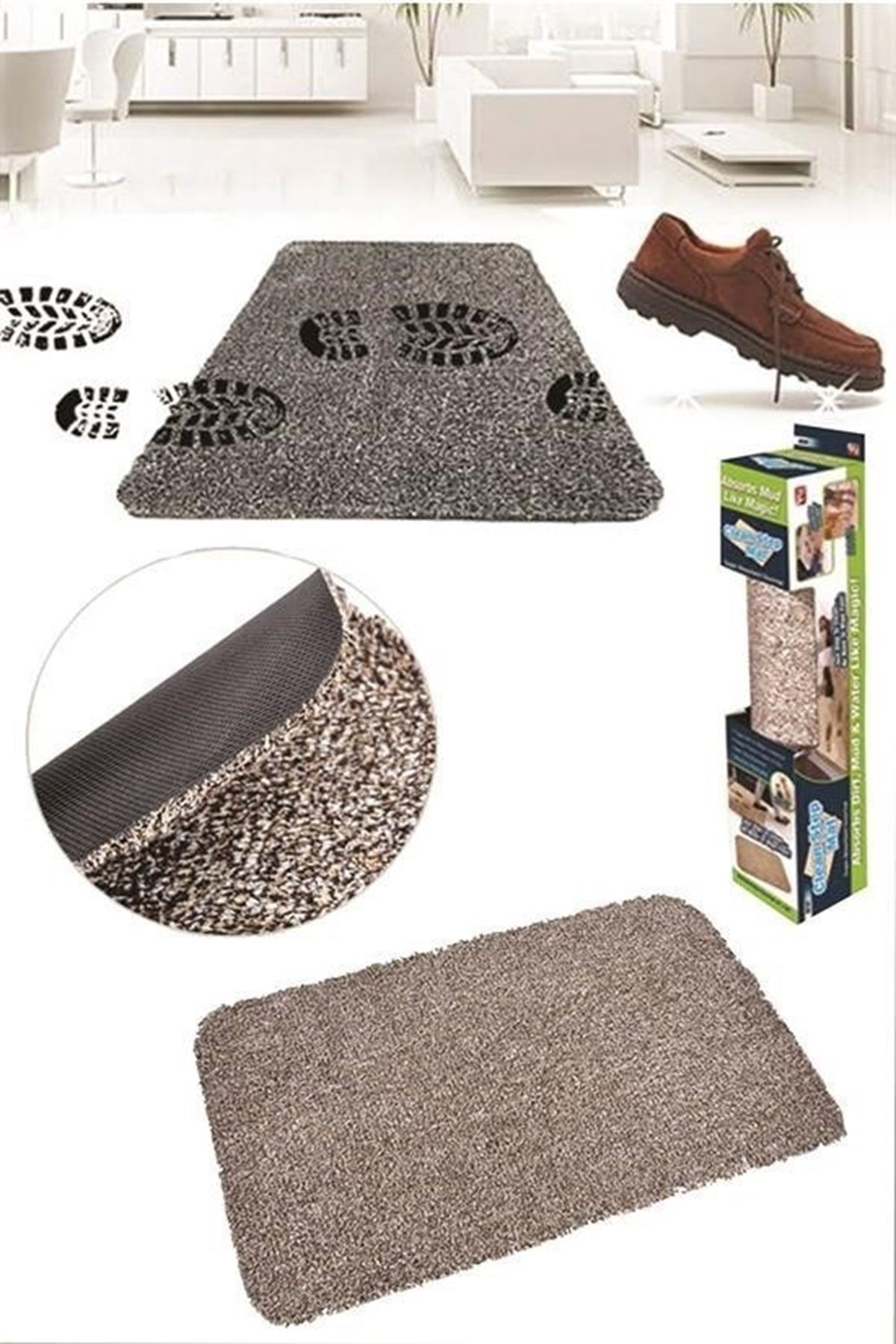 Tbl Dekor® Çamaşır Makinesinde Yıkanabilir Kir Toz Emici Mikrofiberli Paspas