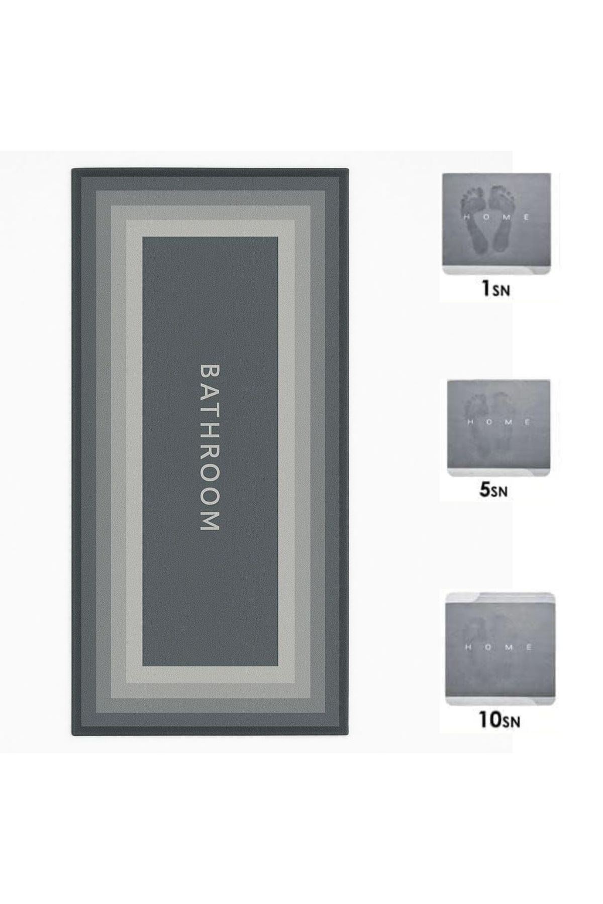 Tbl Dekor® Sihirli Süper Su Emici Kaymaz Tabanlı Uzun Paspas 40*120 cm