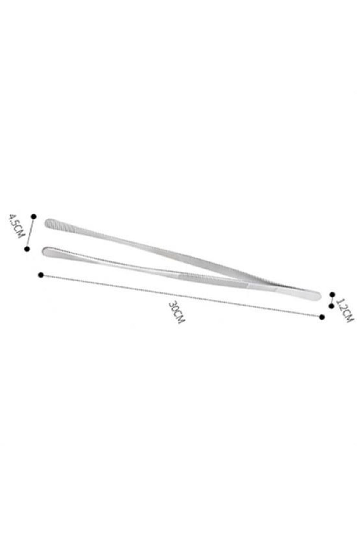 Tbl Dekor®  Yiyecek Servis Maşası Air Fryer  Master Chef Şef Cımbızı Et Kızartma Barbekü Aleti 30 Cm