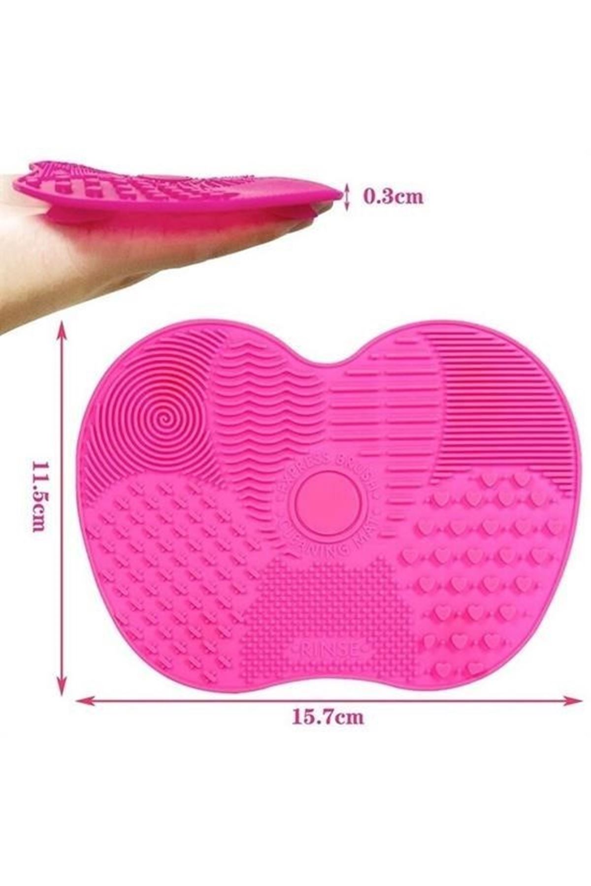 Tbl Dekor® Pratik Kolay Makyaj Fırçası Temizleme Matı Aparatı Aleti Küçük