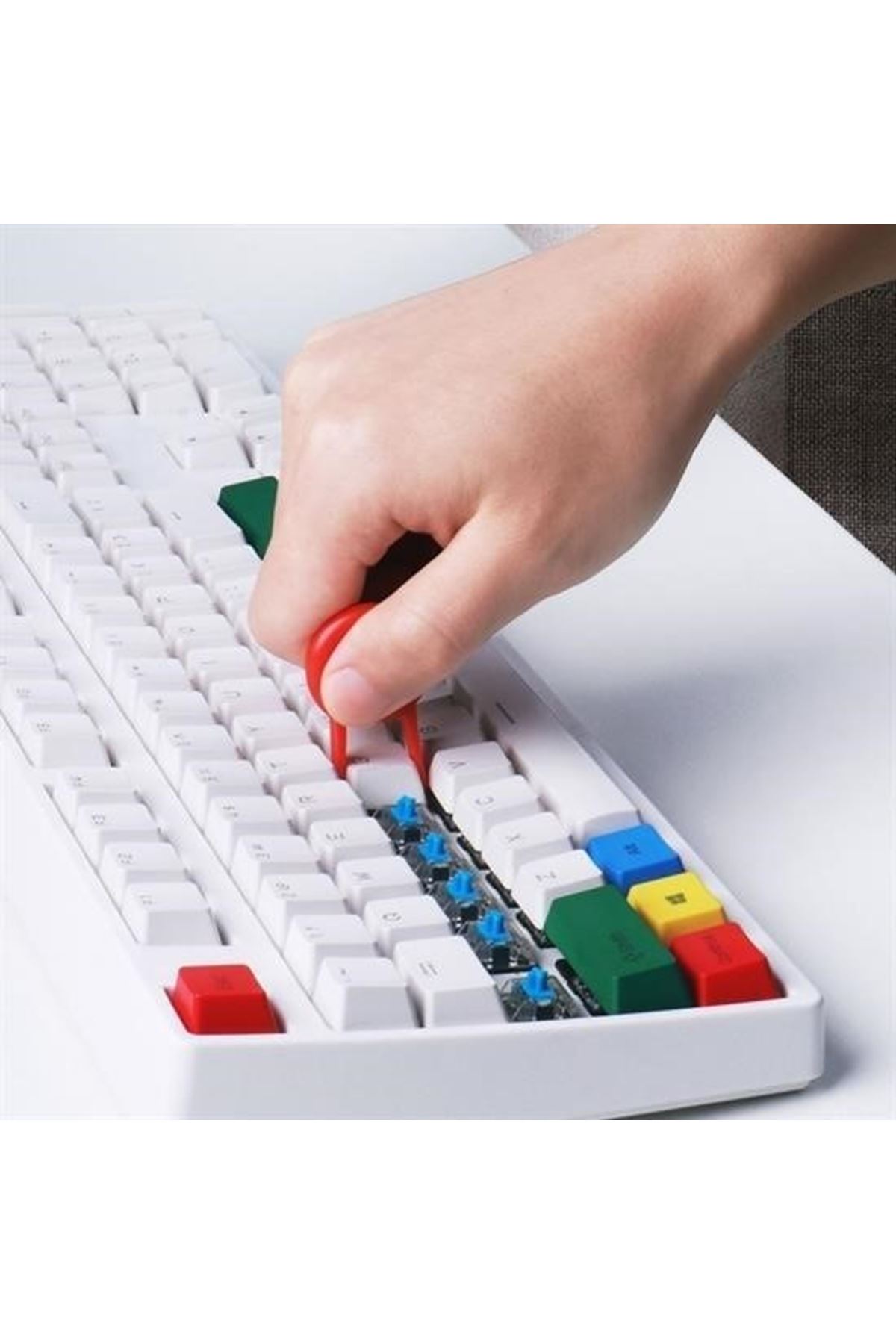 Tbl Dekor® Çok Amaçlı Kırmızı Hassas Fırça Başlıklı  Bilgisayar Laptop Temizleme Fırçası