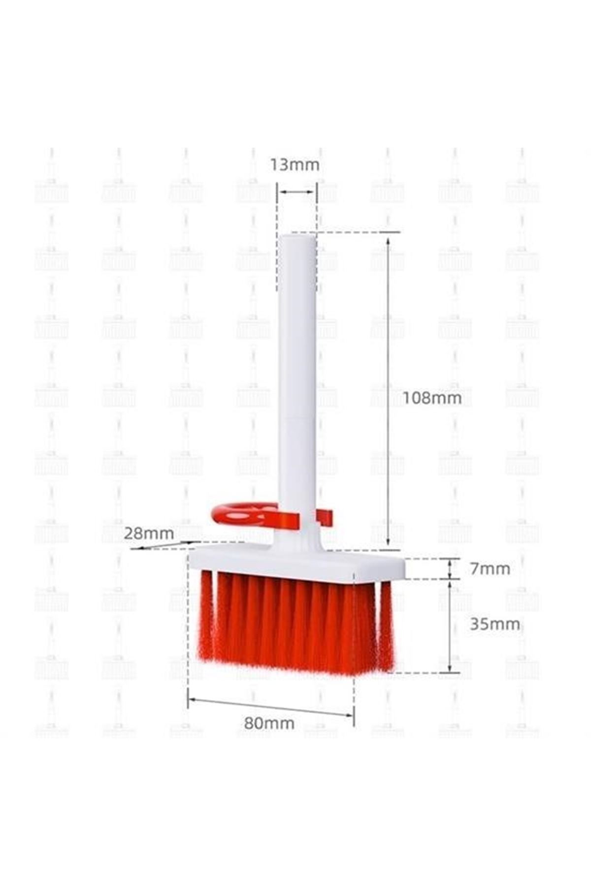 Tbl Dekor® Çok Amaçlı Kırmızı Hassas Fırça Başlıklı  Bilgisayar Laptop Temizleme Fırçası