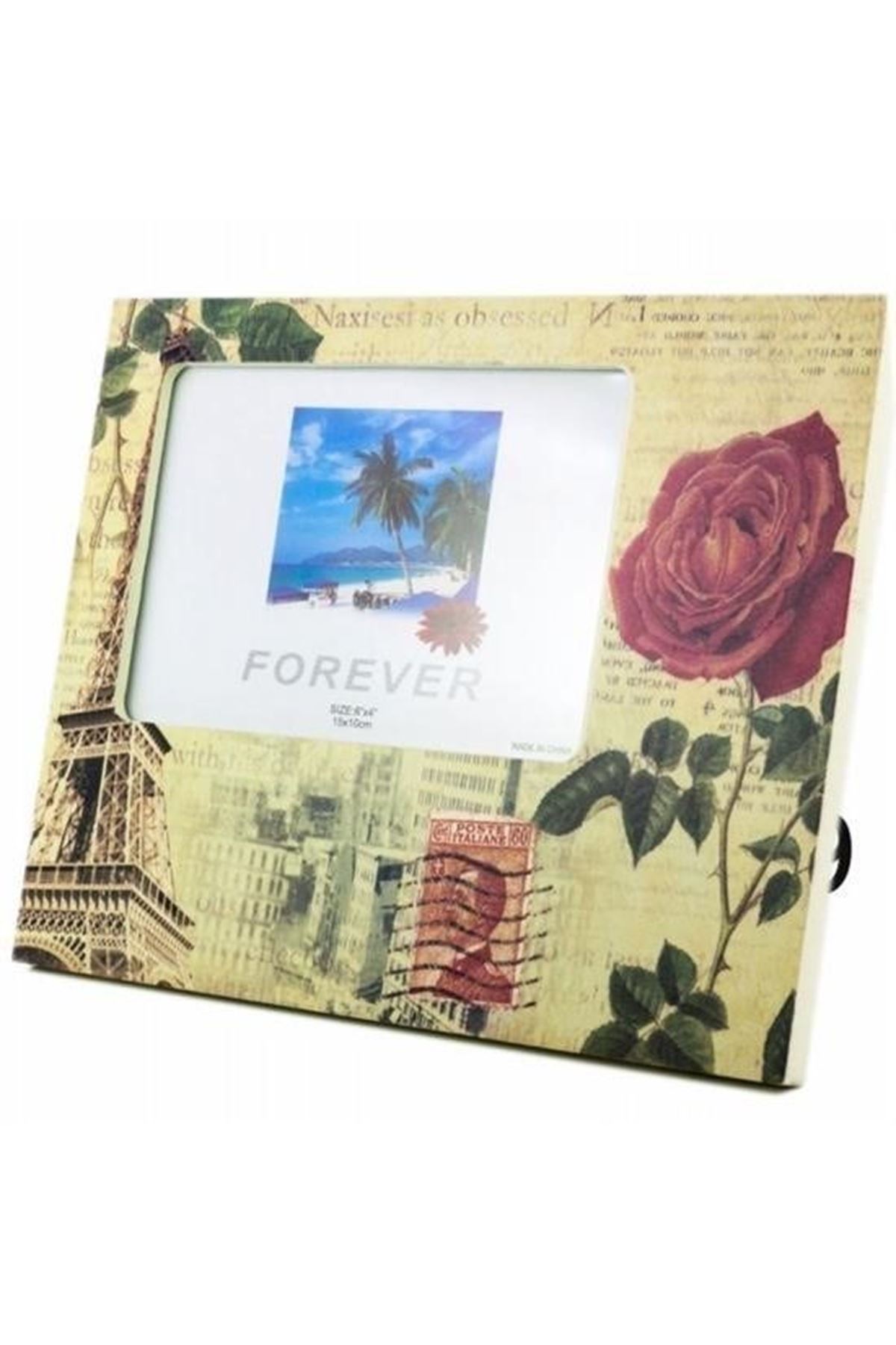 Tbl Dekor® Decotown Dekoratif Desenli Çerçeve Gül Motifli Fotoğraf Çerçevesi