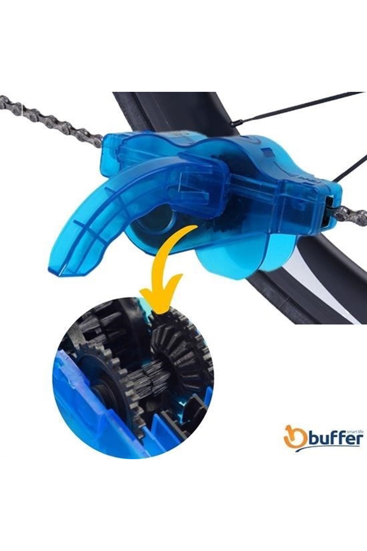 Tbl Dekor® Bisiklet Zincir Dişlisi Koruyucu Pas Sökücü Temizleme Fırçası Aparatı Bakım Seti 4 Parça