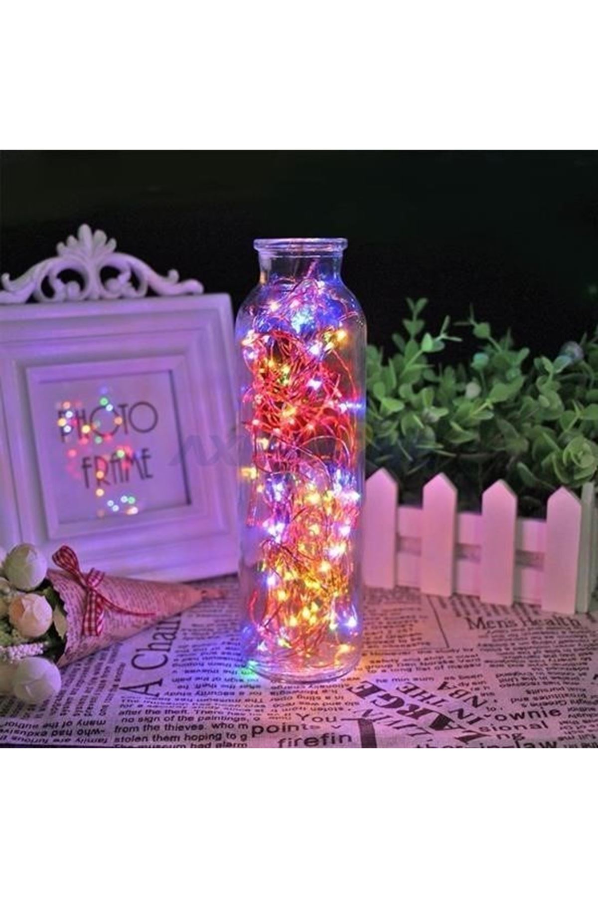 Tbl Dekor® Pilli Dekoratif Peri Led Işık 3 Metre (RGB) Gaming Aydınlatma