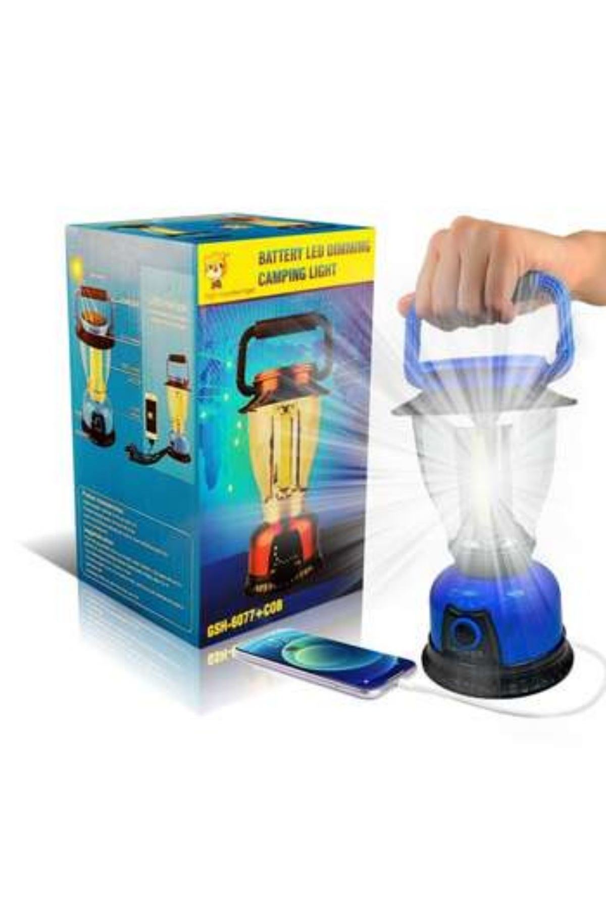 Tbl Dekor®  Ledli Kamp Lambası Pilli Ayarlı LED Işıldak Aydınlatma GSH-6077