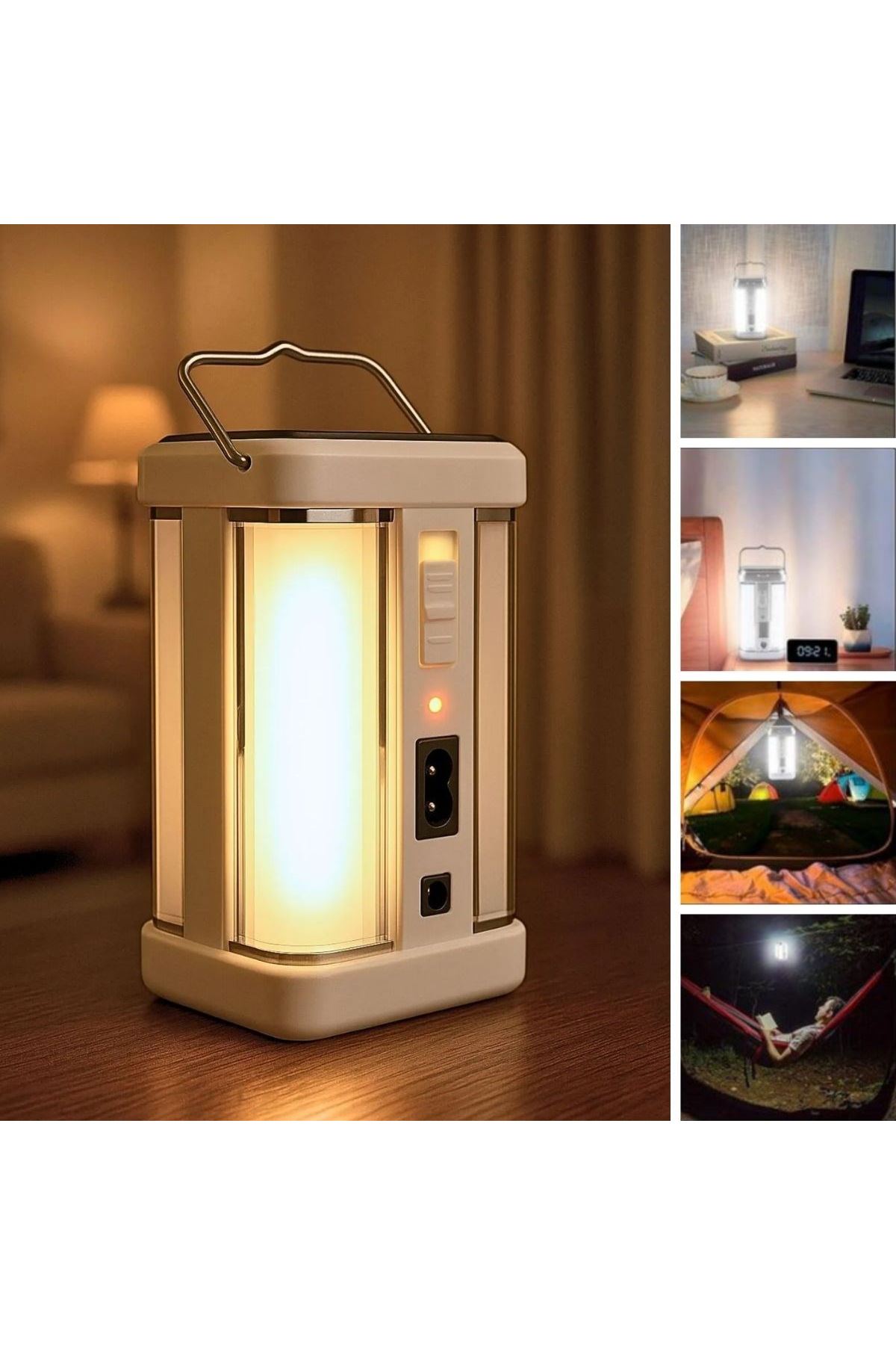 Tbl Dekor®  Güneş Enerjili Şarjlı Işık 1200mAh Yeniden Şarj Edilebilir Batarya YG-7977S