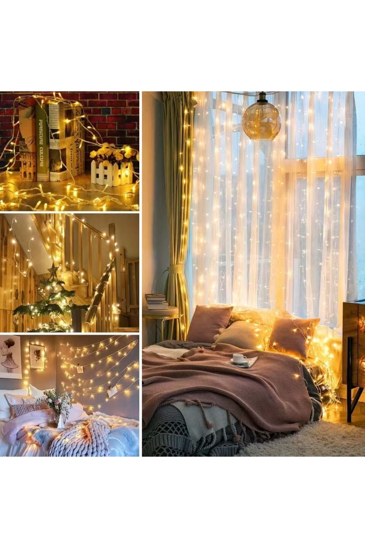 Tbl Dekor® Günışığı Renk 5 Farklı Işık Modlu 10 Metre Eklemeli Dekor Boncuk Model Dekoratif Led