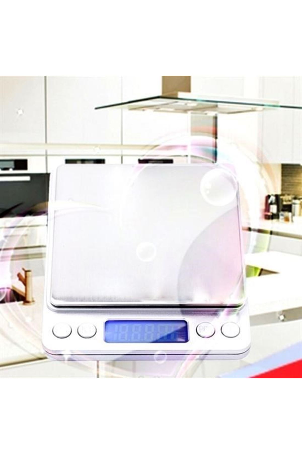 Tbl Dekor® Elektronik 3 kg Kapasiteli Dijital Hassas Kantar Mutfak Tartısı Terazi